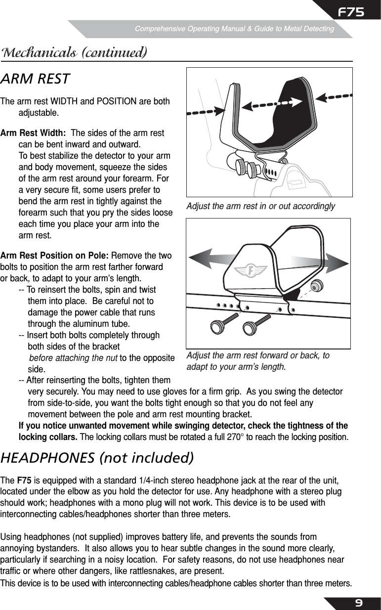Page 9 of First Texas F75MD Hobby Metal Detector User Manual Layout 1