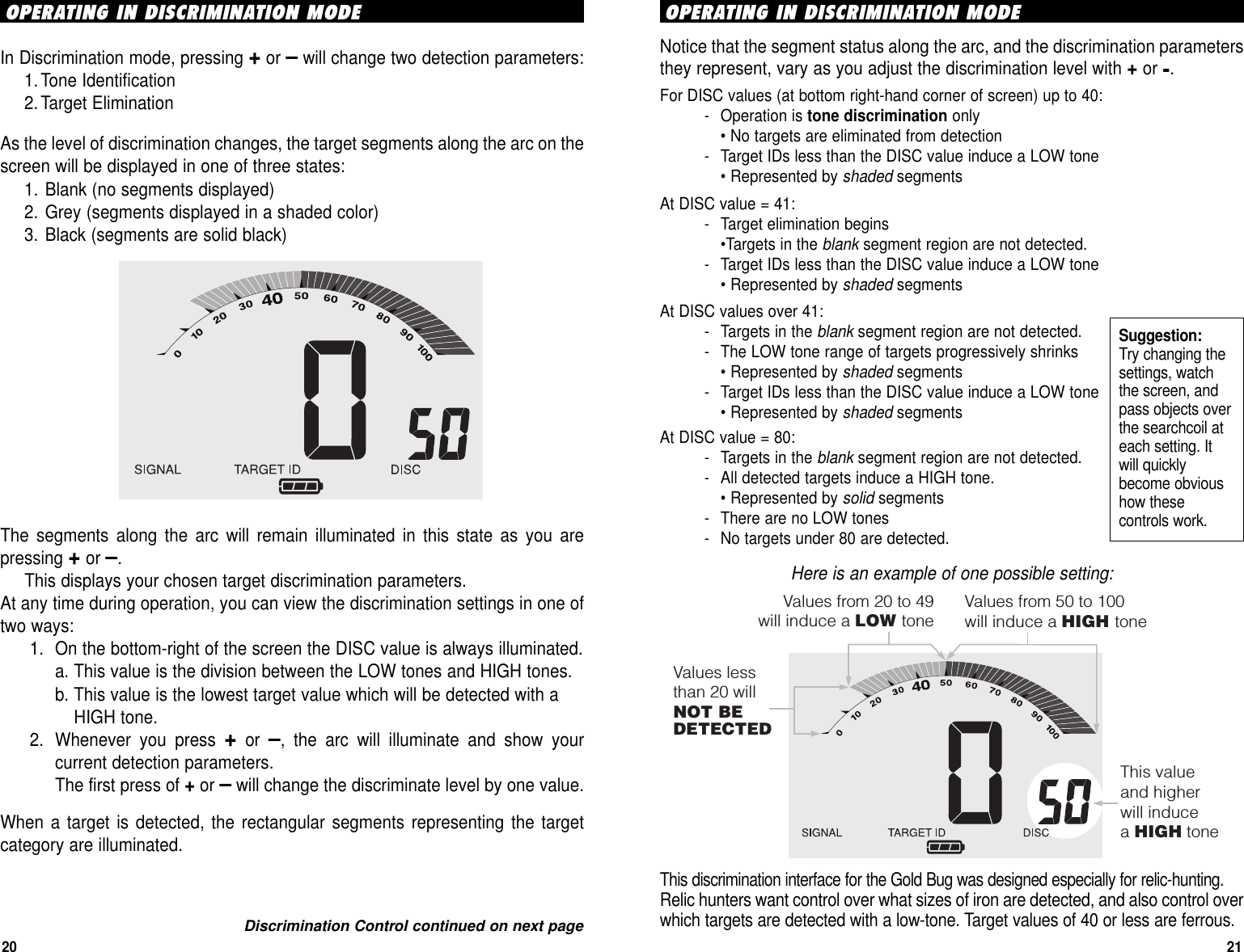 Page 21 of First Texas GB Metal Detector- Goldbug User Manual BHplatinumMANUAL printer 