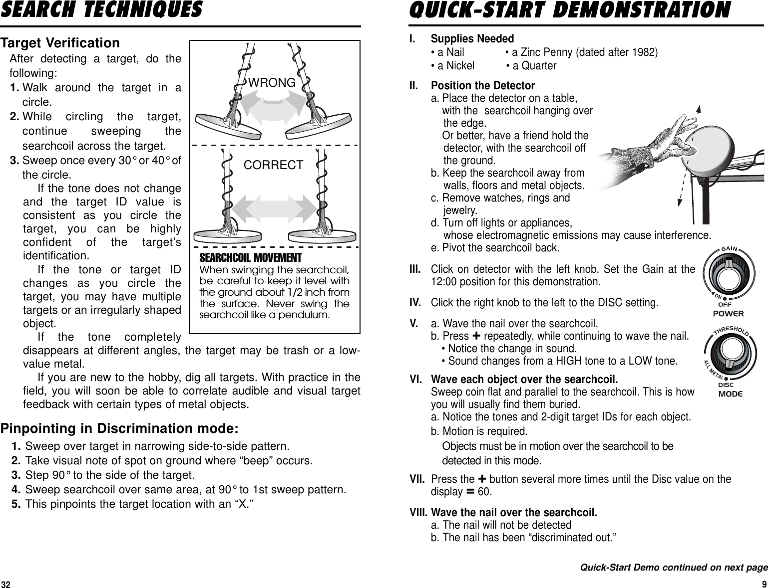 Page 32 of First Texas GB Metal Detector- Goldbug User Manual BHplatinumMANUAL printer 