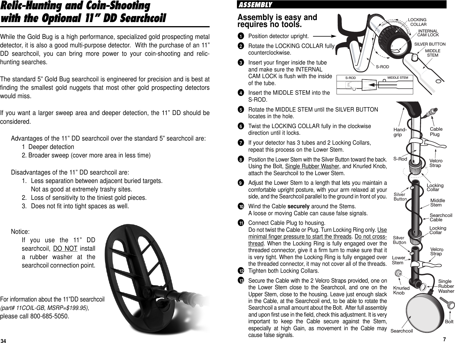 Page 34 of First Texas GB Metal Detector- Goldbug User Manual BHplatinumMANUAL printer 