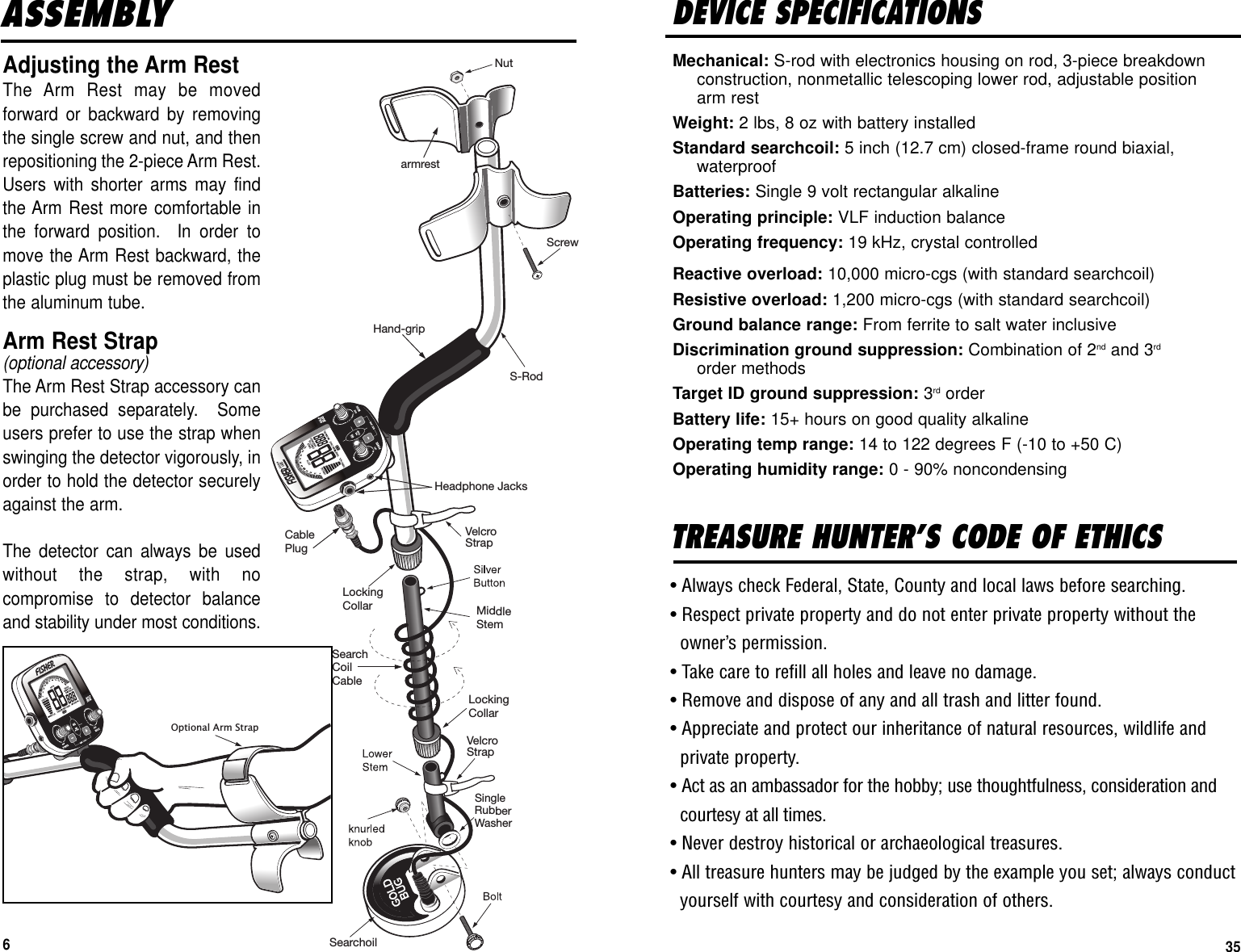 Page 35 of First Texas GB Metal Detector- Goldbug User Manual BHplatinumMANUAL printer 