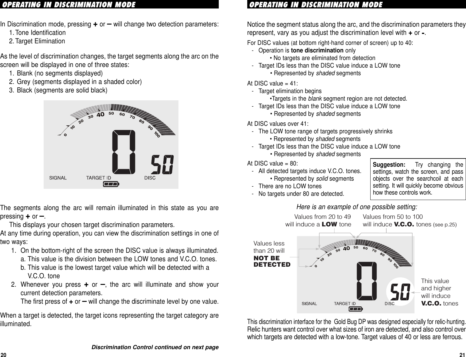 Page 20 of First Texas GB Metal Detector- Goldbug User Manual BHplatinumMANUAL printer 