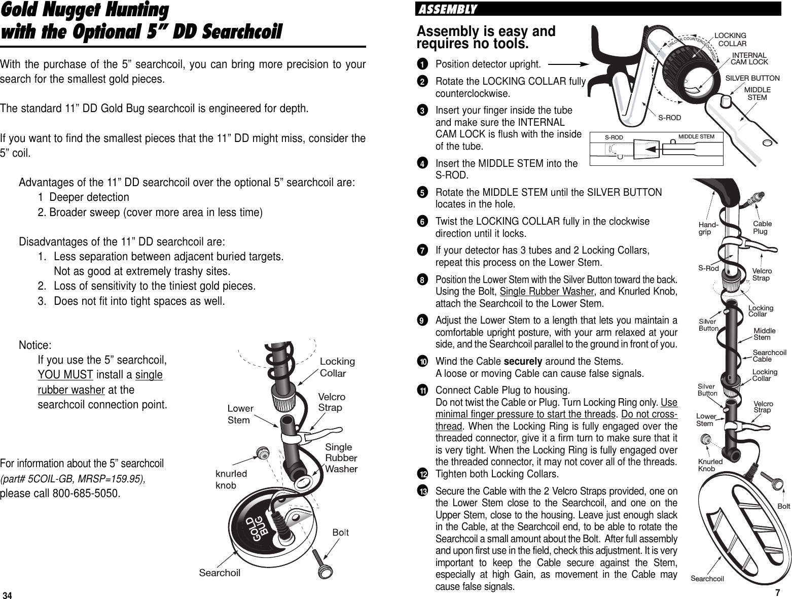 Page 34 of First Texas GB Metal Detector- Goldbug User Manual BHplatinumMANUAL printer 