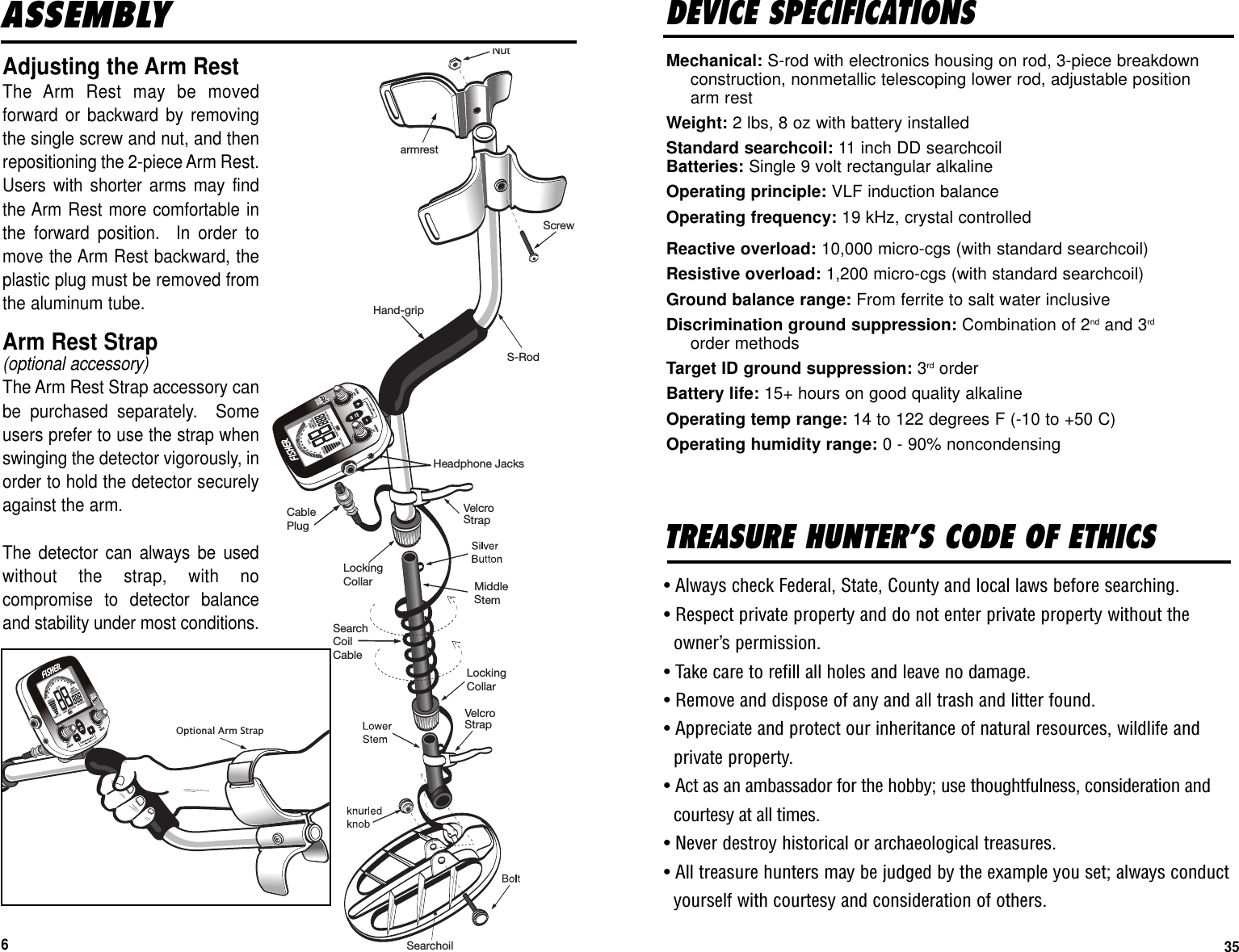 Page 35 of First Texas GB Metal Detector- Goldbug User Manual BHplatinumMANUAL printer 