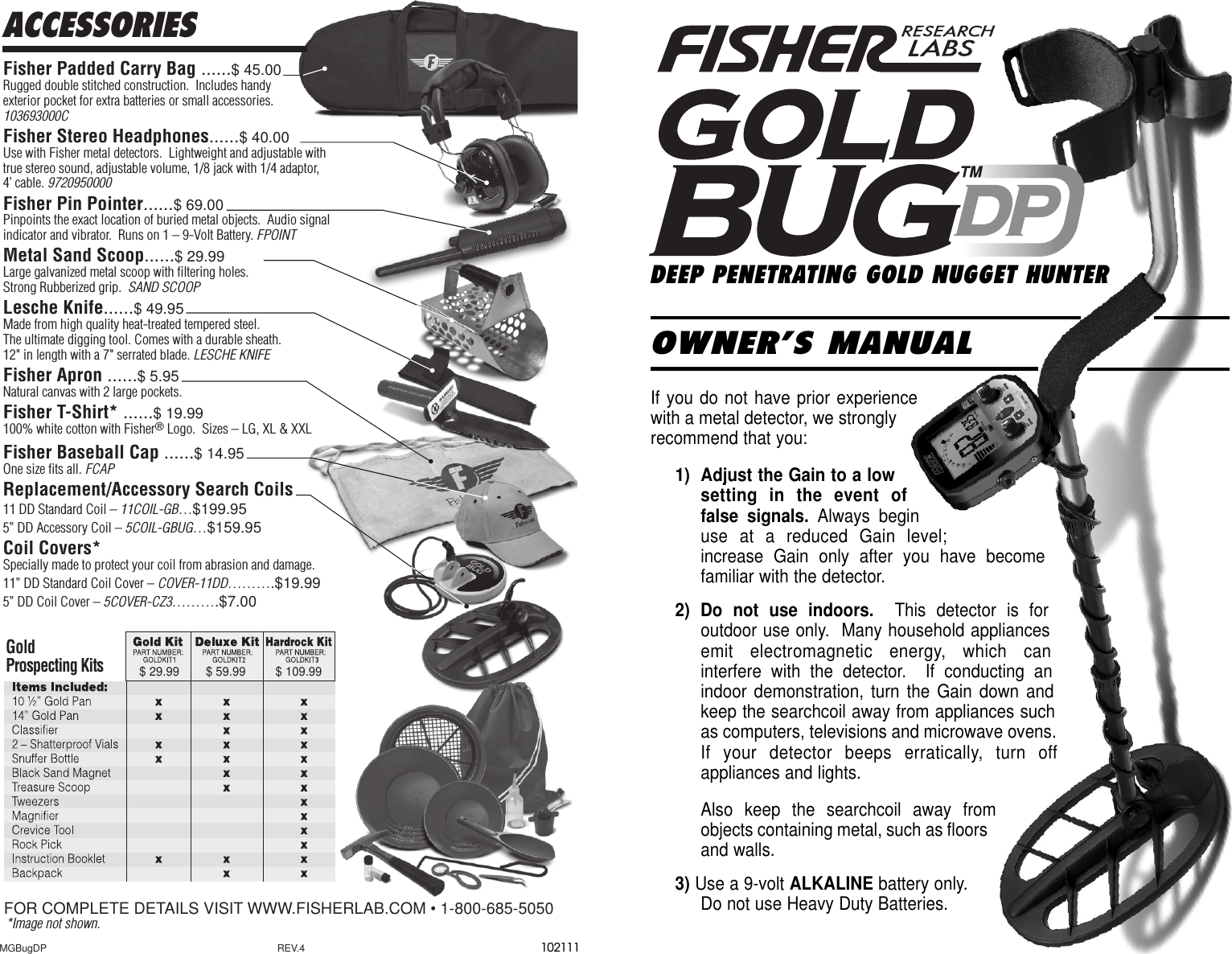 Page 40 of First Texas GB Metal Detector- Goldbug User Manual BHplatinumMANUAL printer 