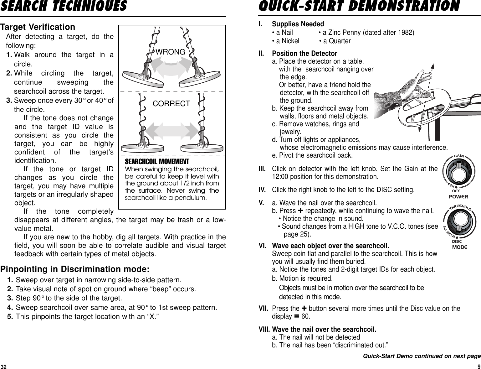 Page 9 of First Texas GB Metal Detector- Goldbug User Manual BHplatinumMANUAL printer 
