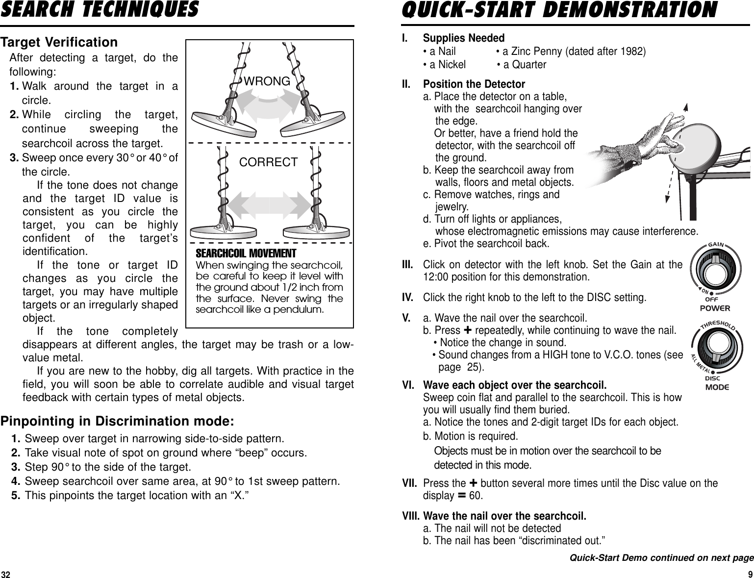 Page 32 of First Texas GB Metal Detector- Goldbug User Manual BHplatinumMANUAL printer 