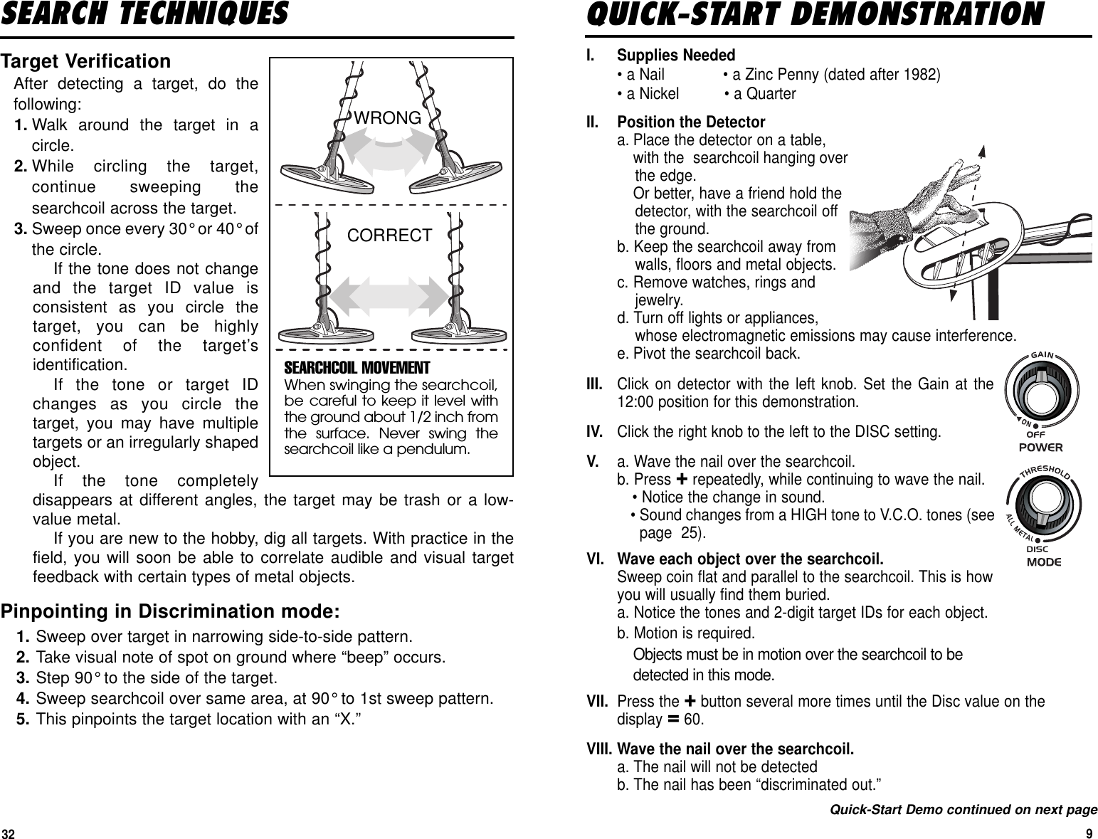 Page 32 of First Texas GB Metal Detector- Goldbug User Manual BHplatinumMANUAL printer 