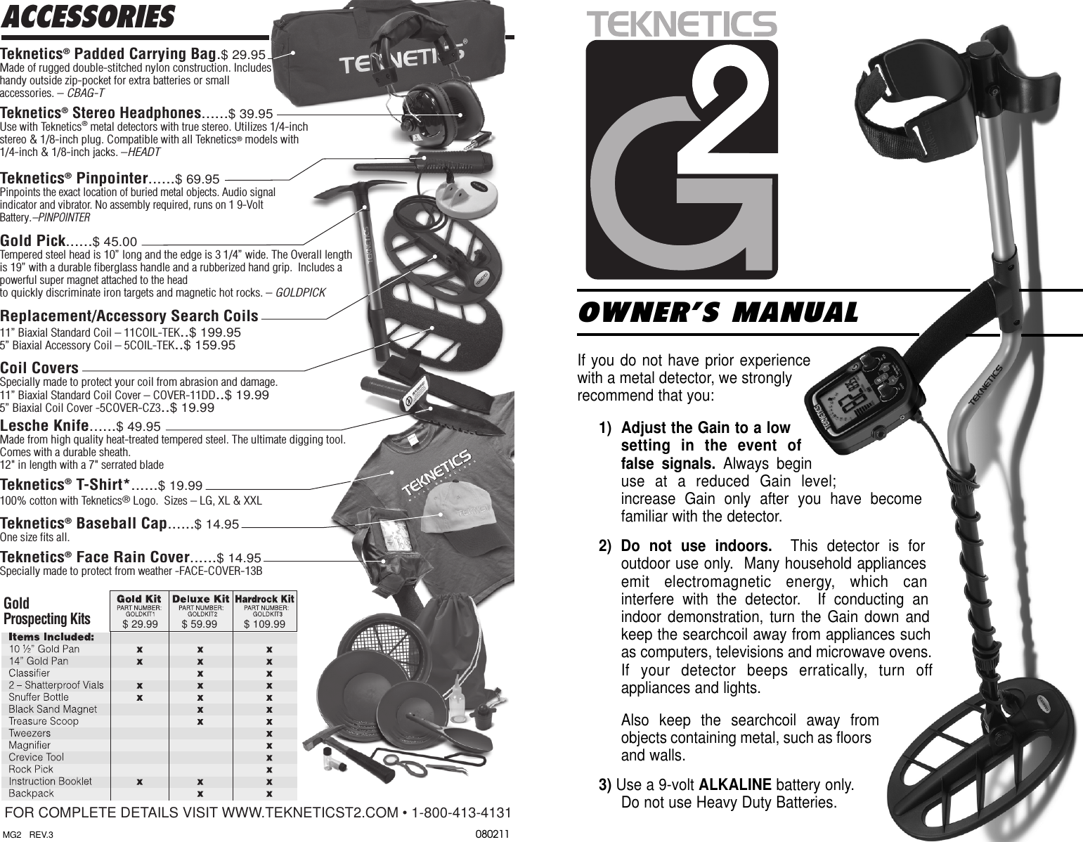 First Texas GB Metal Detector Goldbug User Manual BHplatinumMANUAL printer