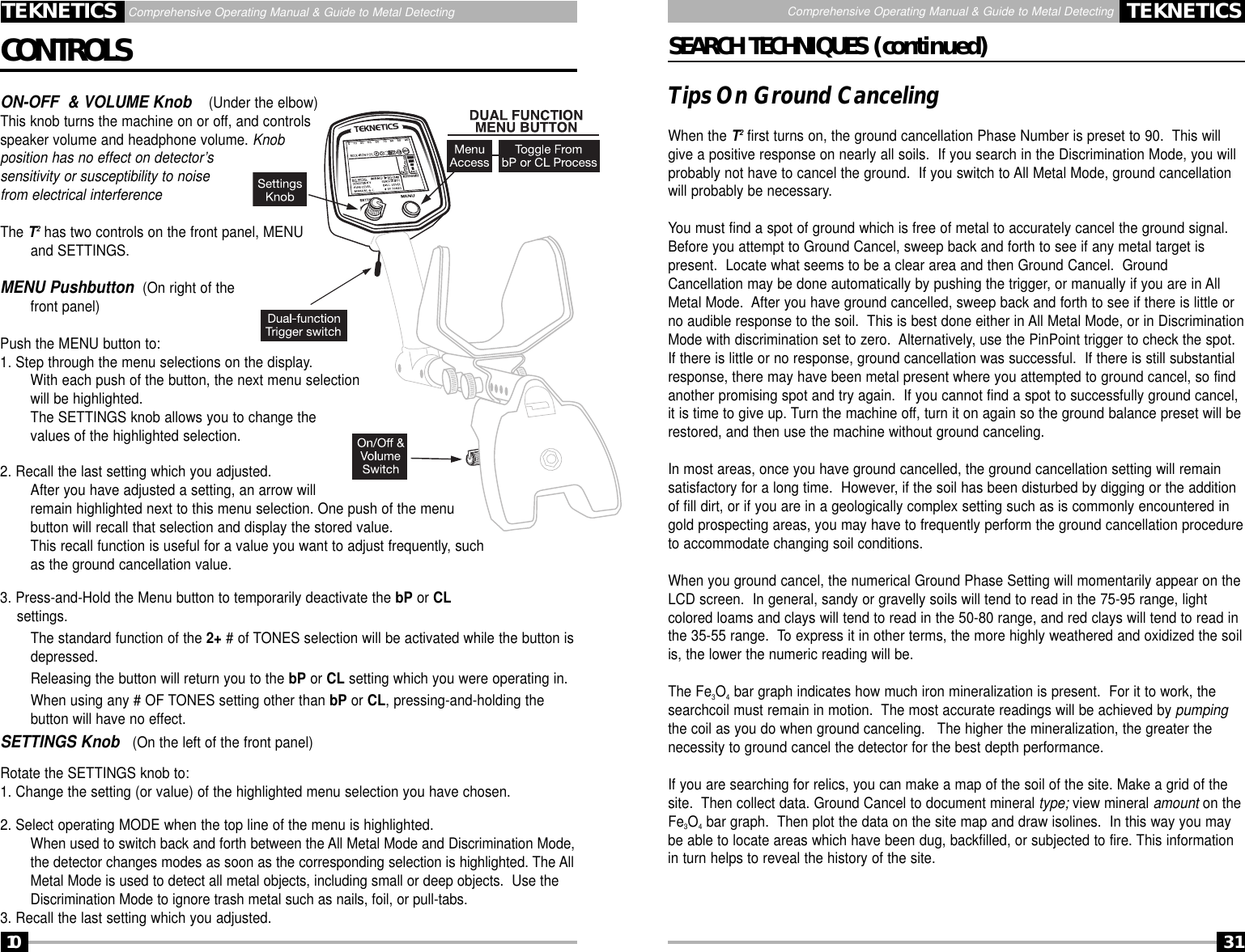 Page 10 of First Texas T2MD Professional Metal Detector User Manual Layout 1