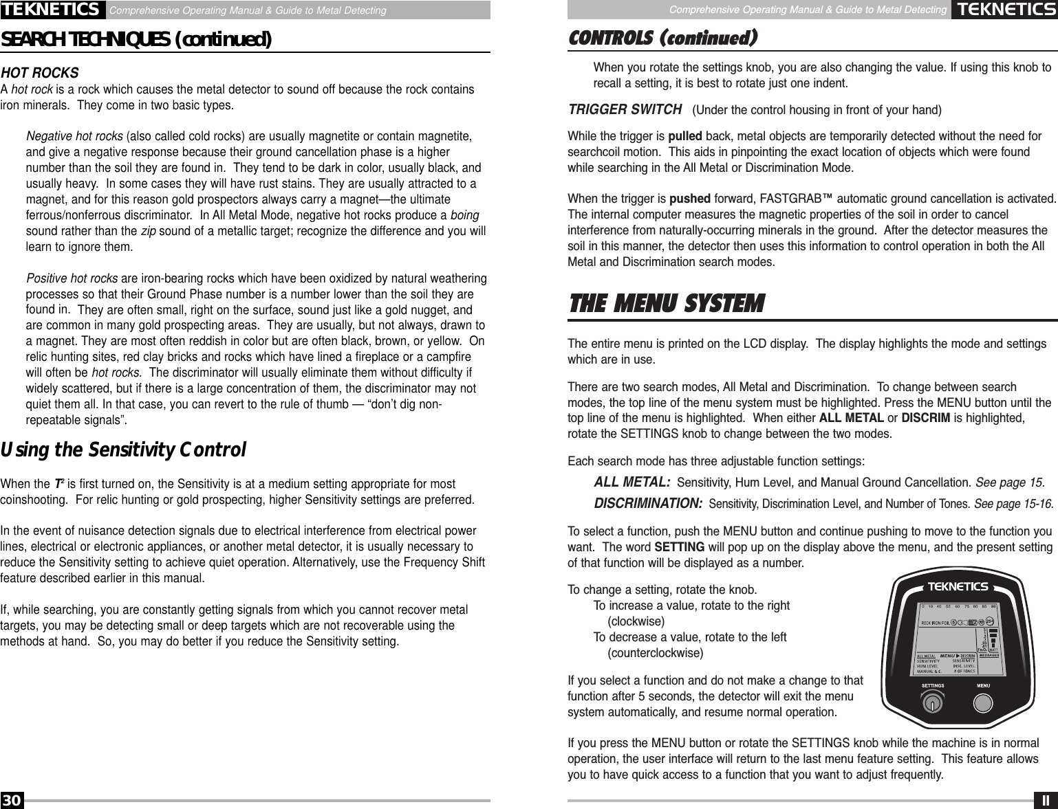 Page 11 of First Texas T2MD Professional Metal Detector User Manual Layout 1
