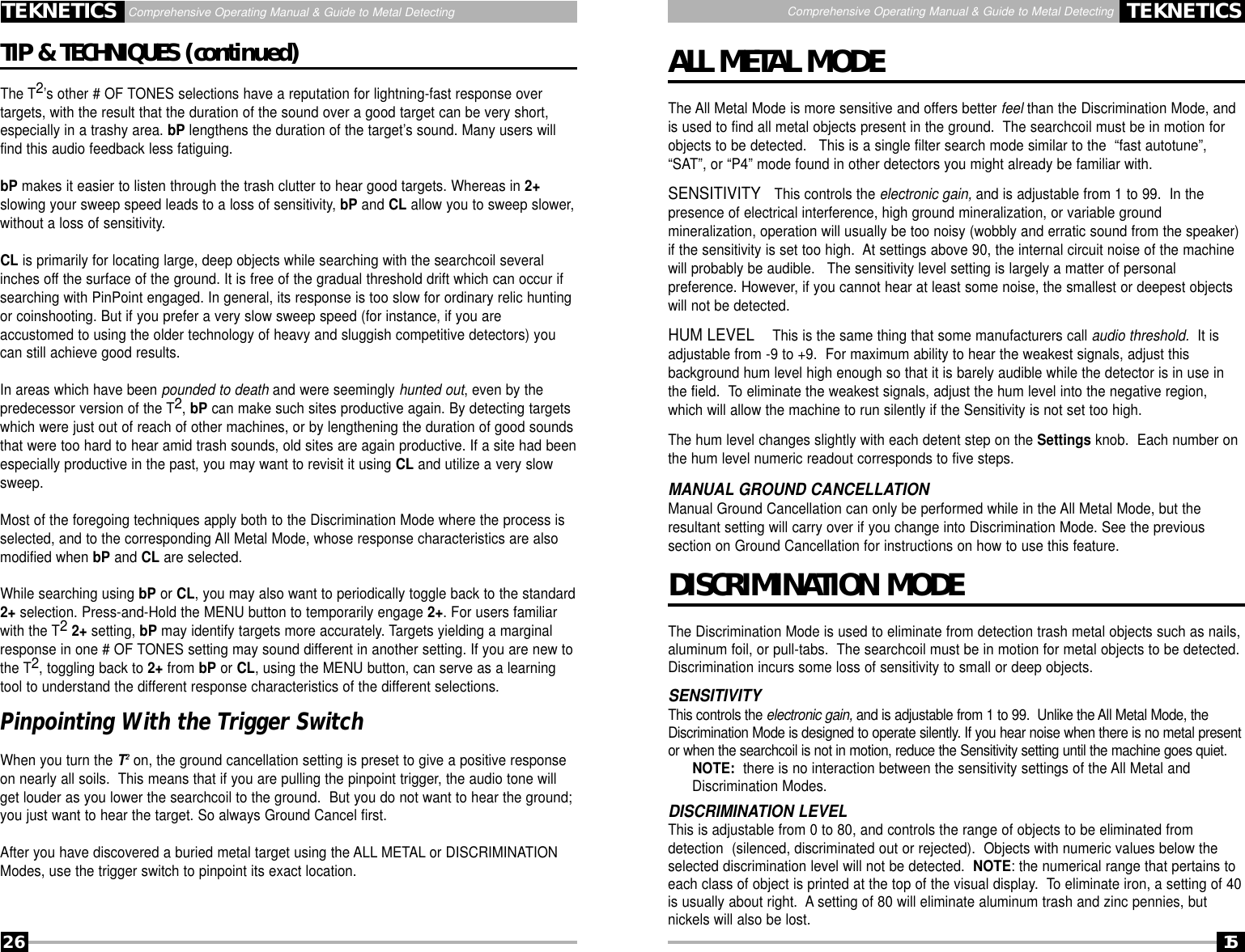 Page 15 of First Texas T2MD Professional Metal Detector User Manual Layout 1