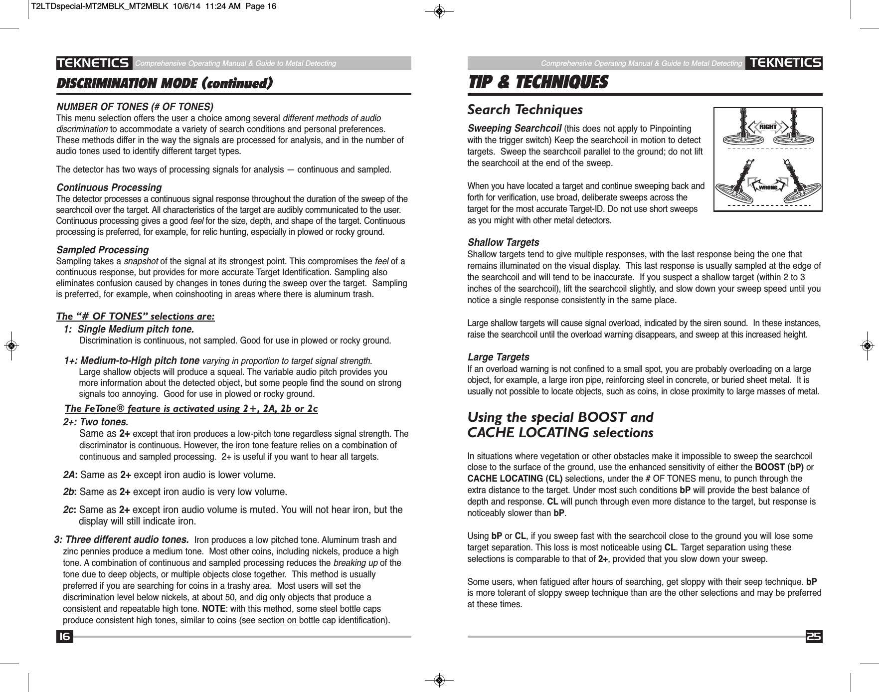 Page 16 of First Texas T2MD Professional Metal Detector User Manual Layout 1