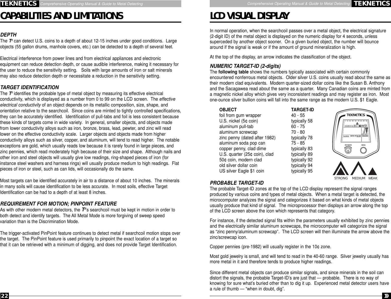 Page 19 of First Texas T2MD Professional Metal Detector User Manual Layout 1