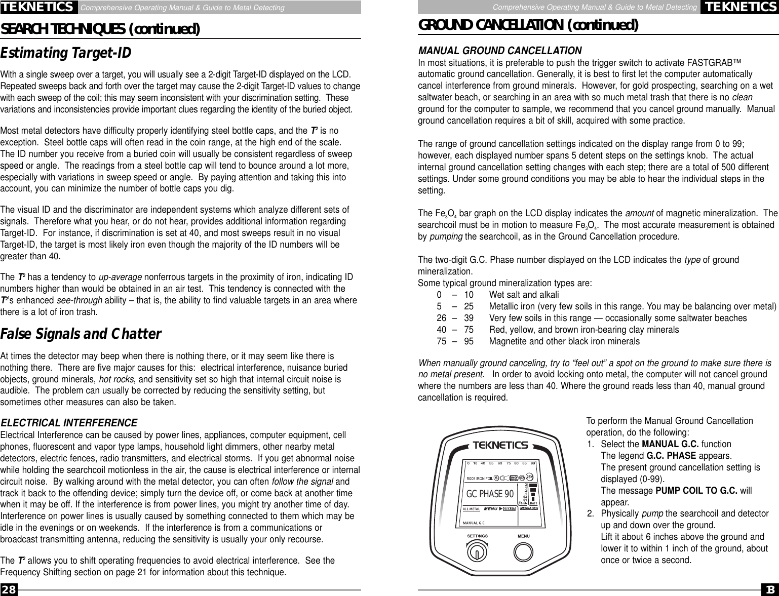 Page 28 of First Texas T2MD Professional Metal Detector User Manual Layout 1