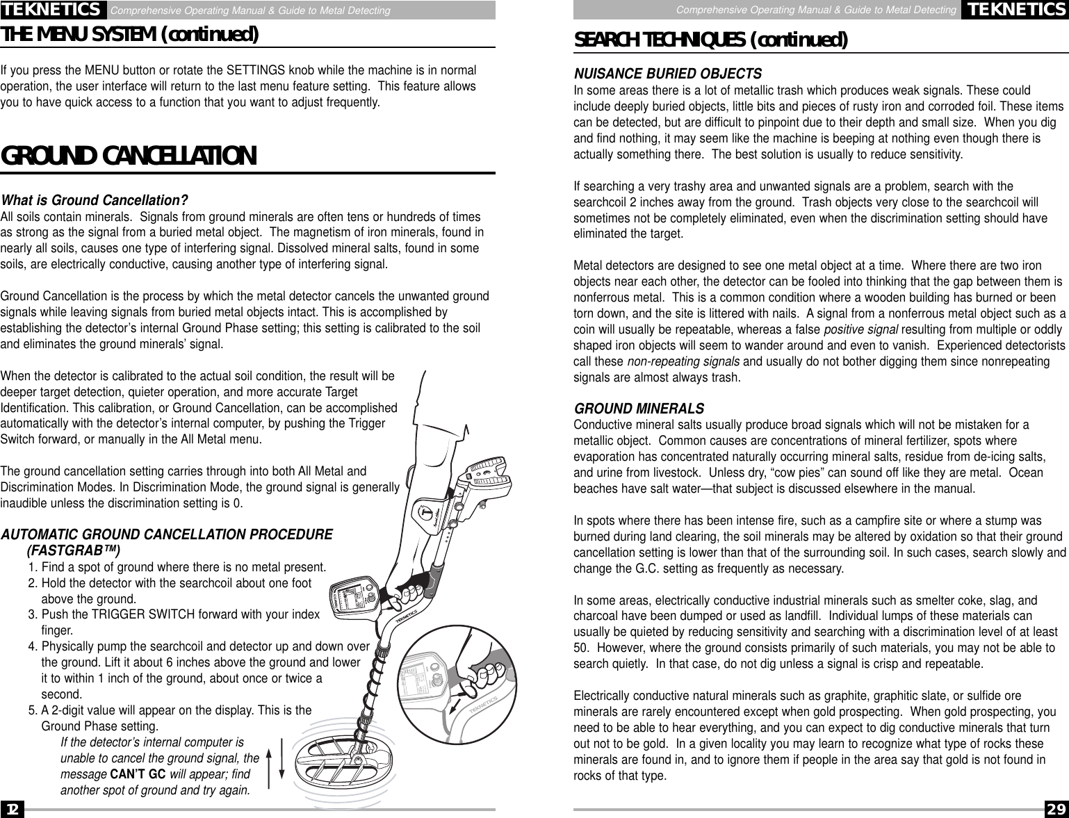 Page 29 of First Texas T2MD Professional Metal Detector User Manual Layout 1