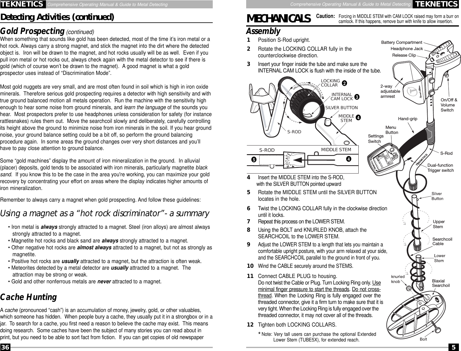 Page 36 of First Texas T2MD Professional Metal Detector User Manual Layout 1