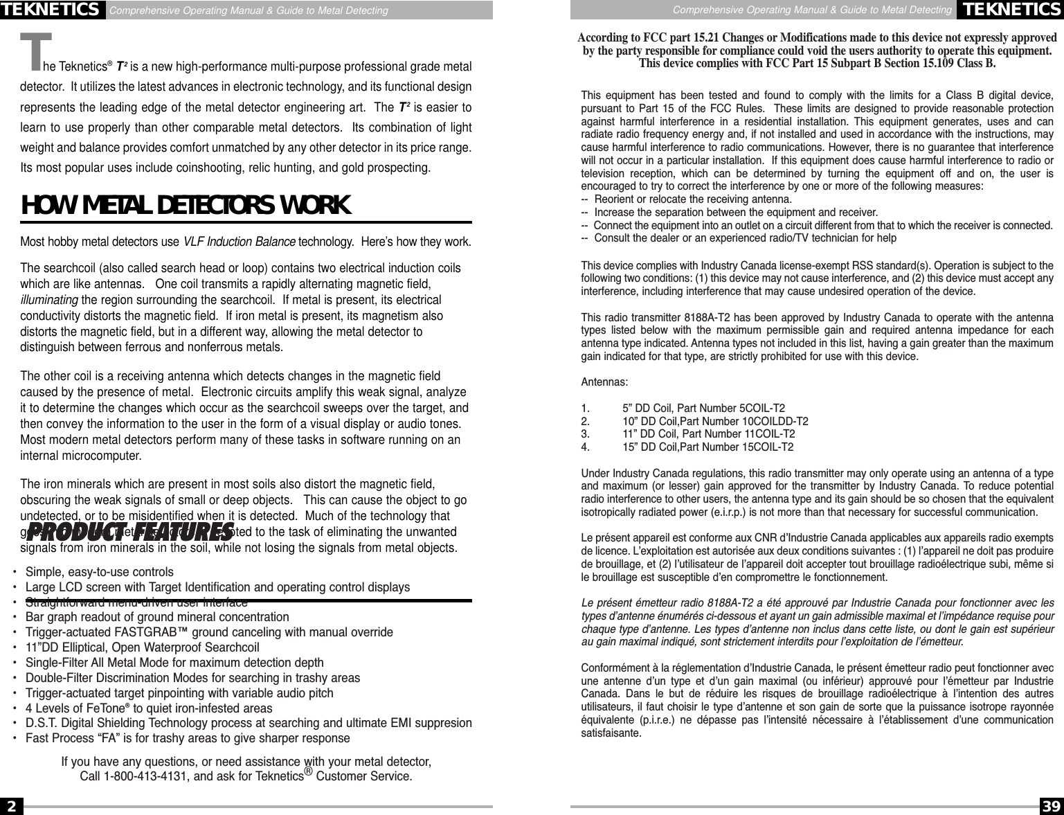 Page 39 of First Texas T2MD Professional Metal Detector User Manual Layout 1