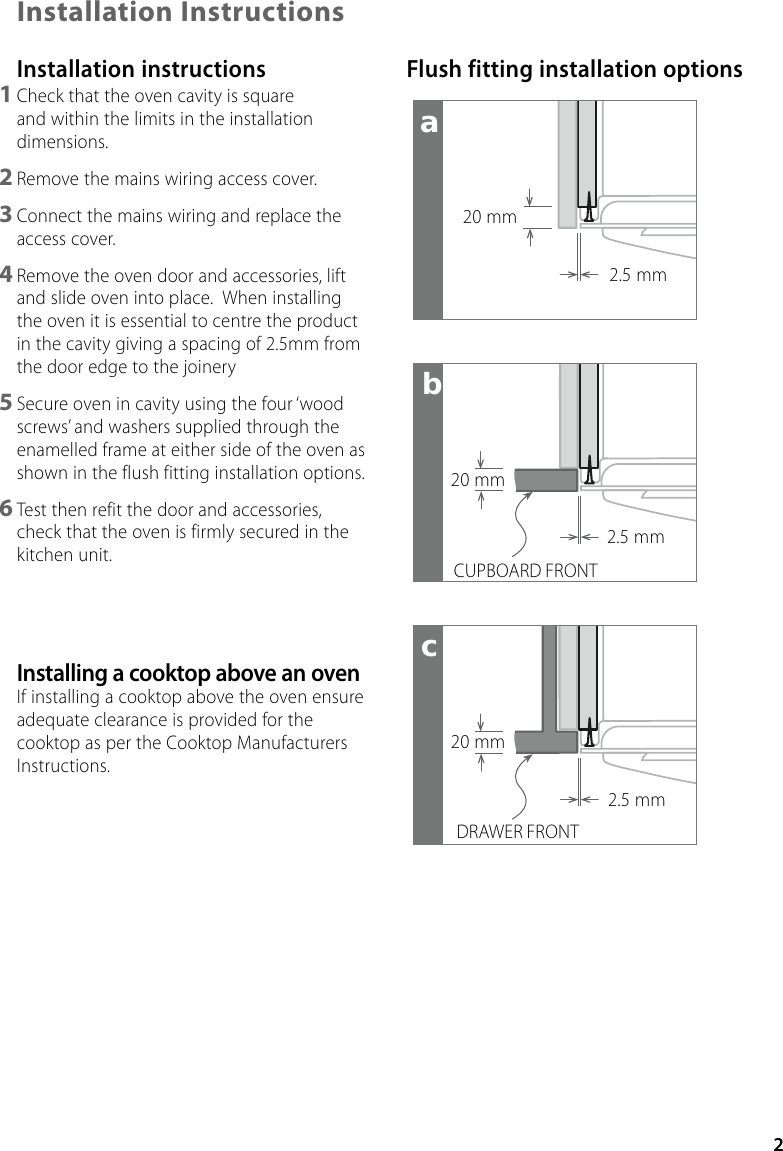 Page 3 of 8 - Fisher-And-Paykel Fisher-And-Paykel-Nz-Au-Bi602Cte-Users-Manual- 541768C_BIcombo_INST  Fisher-and-paykel-nz-au-bi602cte-users-manual