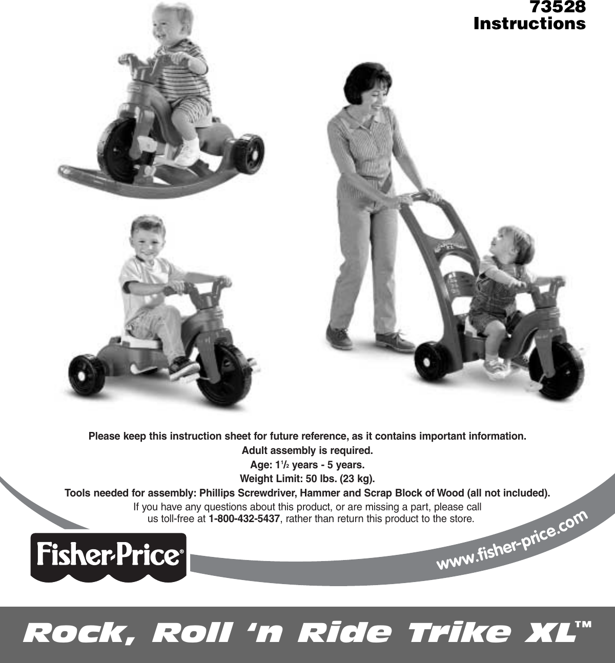 fisher price 3 in 1 trike instructions