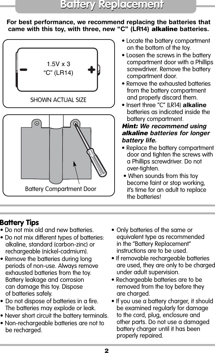 Page 2 of 6 - Fisher-Price Fisher-Price-77705-Instruction-Sheet-  Fisher-price-77705-instruction-sheet