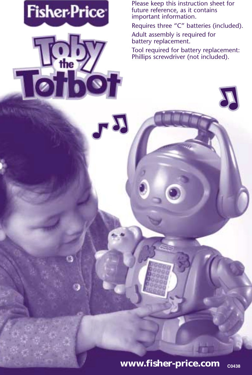 Page 1 of 6 - Fisher-Price Fisher-Price-C0438-Instruction-Sheet-  Fisher-price-c0438-instruction-sheet