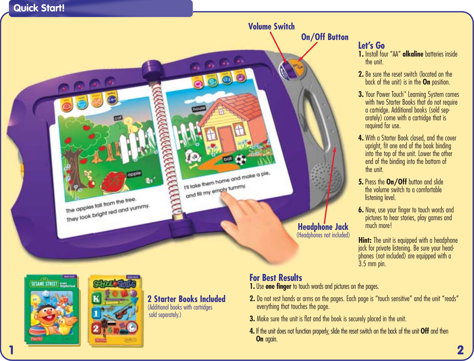 Page 2 of 8 - Fisher-Price Fisher-Price-C2228-Instruction-Sheet-  Fisher-price-c2228-instruction-sheet