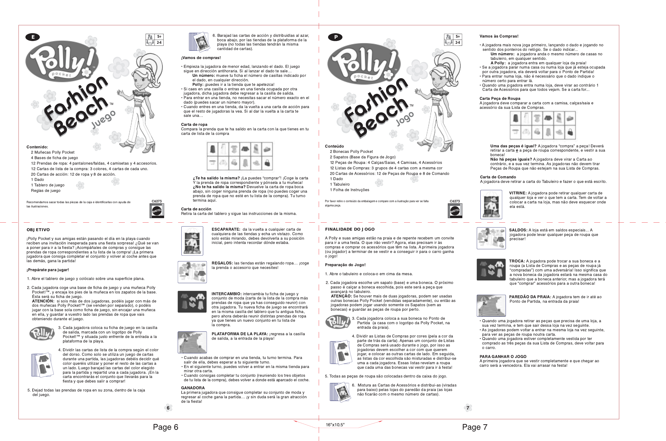 Fisher Price C6273 Instruction Sheet 07289lnewppinstructions