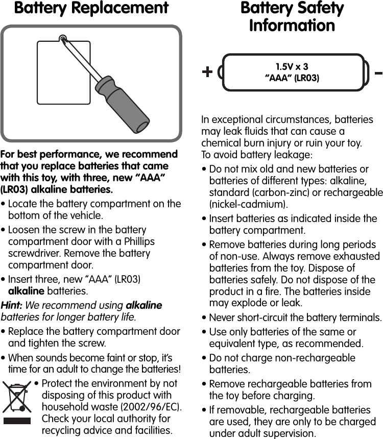 Page 2 of 4 - Fisher-Price Fisher-Price-Car-Nivores-M1804-Users-Manual- M1804pr-0920  Fisher-price-car-nivores-m1804-users-manual