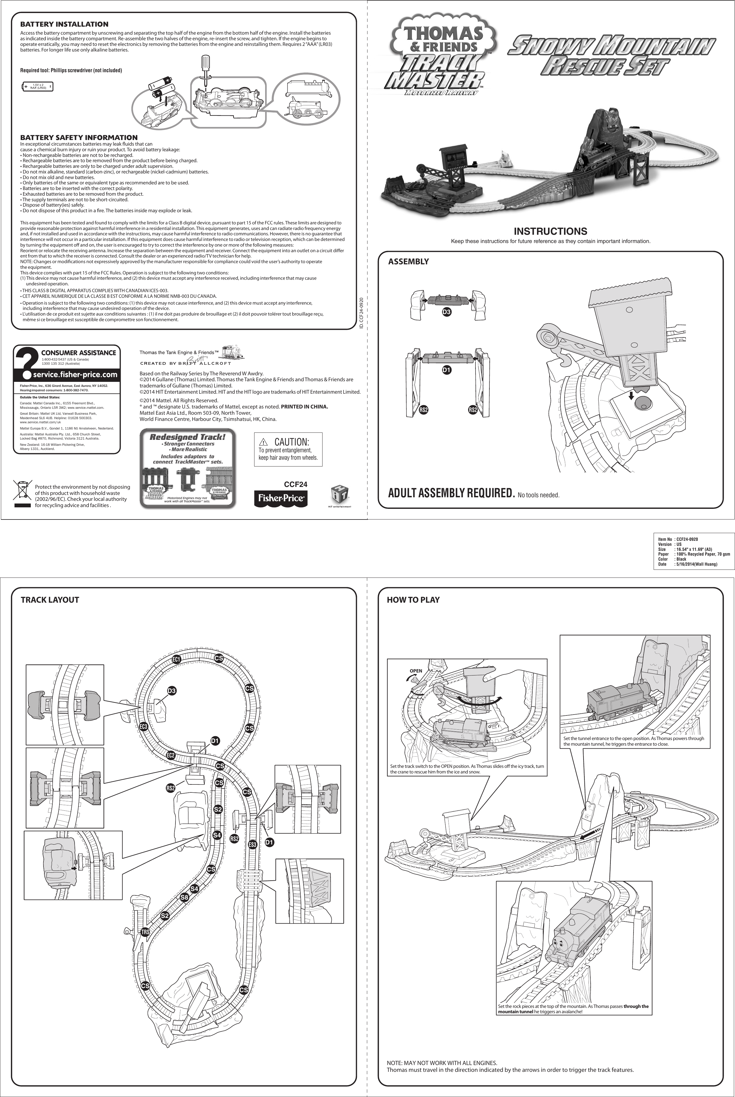 Page 1 of 2 - Fisher-Price Fisher-Price-Ccf24-Instruction-Sheet-  Fisher-price-ccf24-instruction-sheet