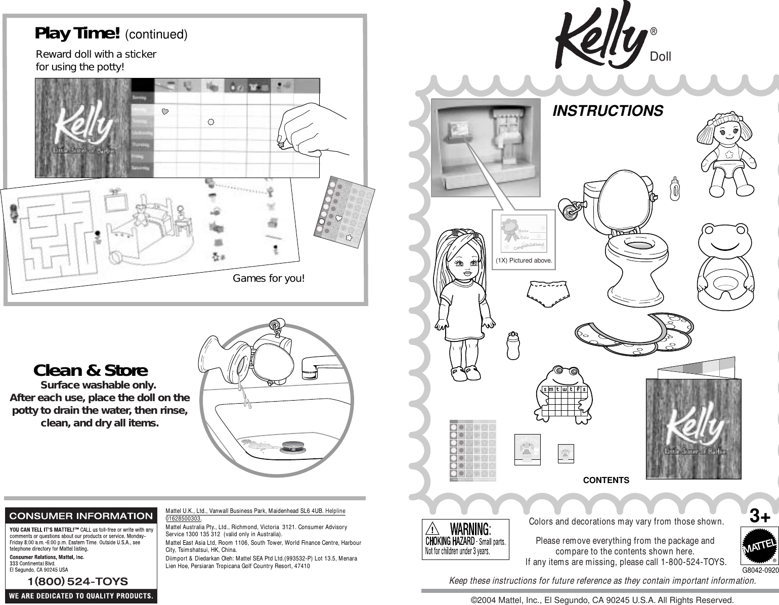 Page 1 of 4 - Fisher-Price Fisher-Price-G8042-Instruction-Sheet- G8042-0920.qrk  Fisher-price-g8042-instruction-sheet