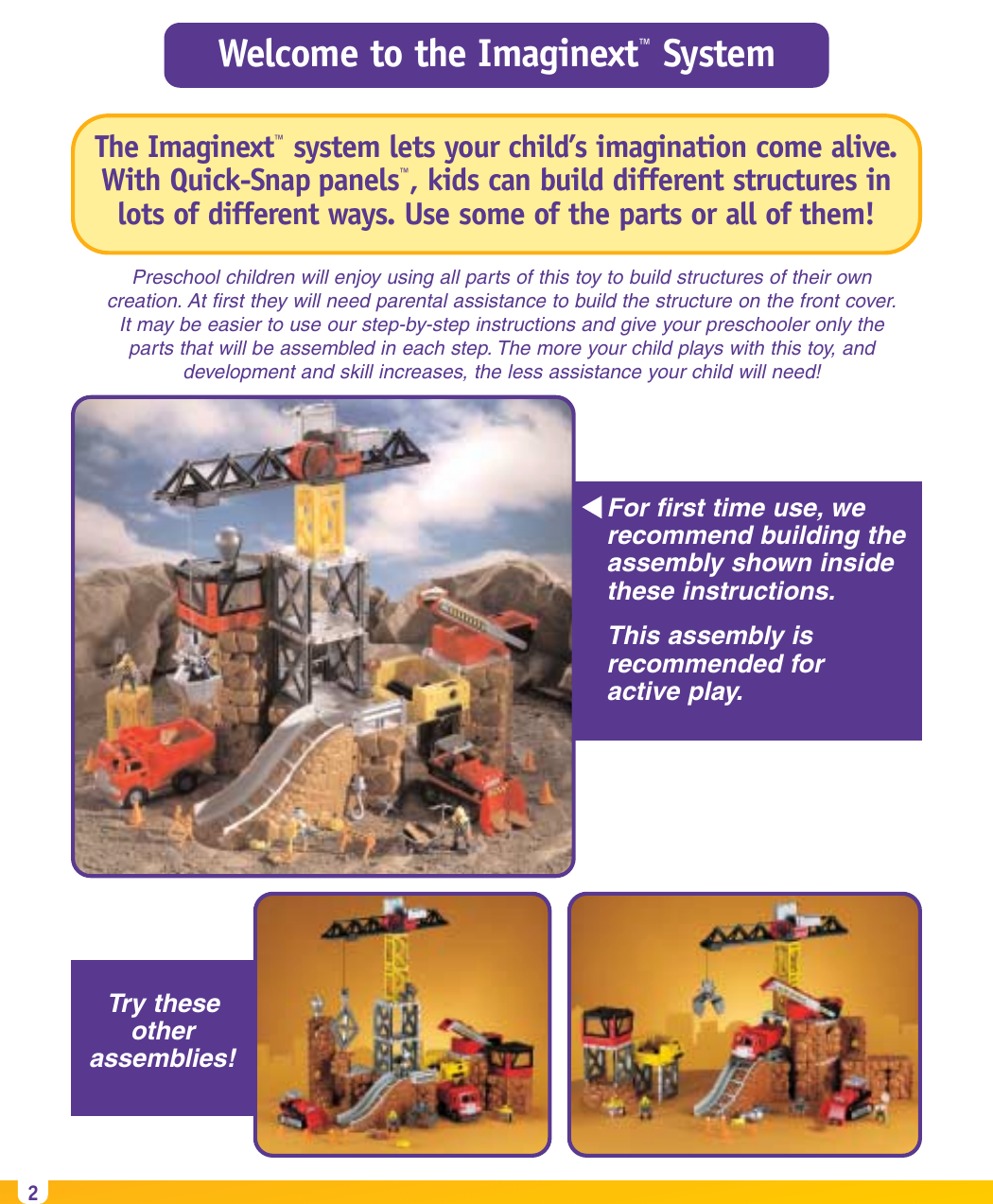 Page 2 of 12 - Fisher-Price Fisher-Price-Imaginext-B1837-Users-Manual-  Fisher-price-imaginext-b1837-users-manual