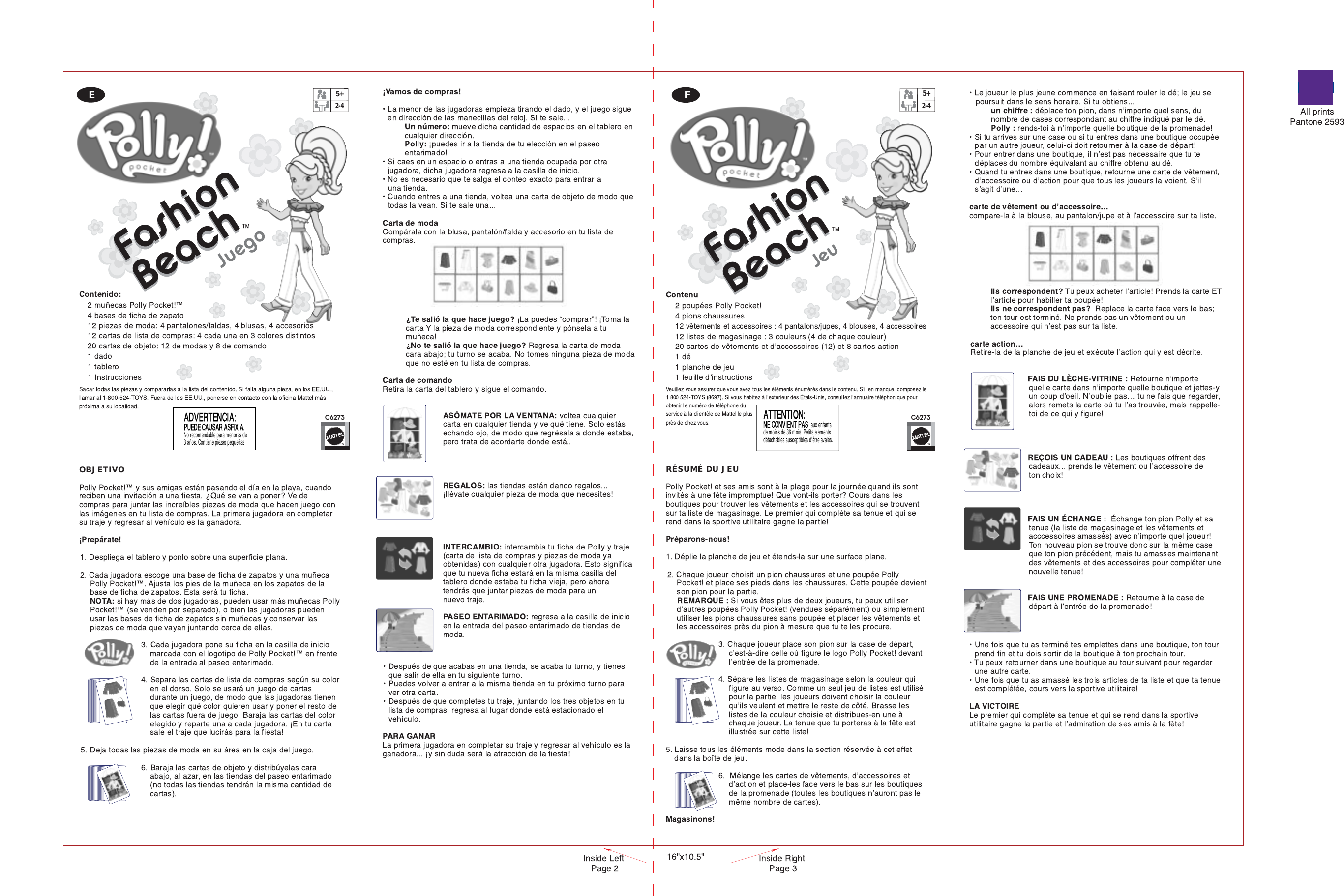 Fisher Price L8387 Instruction Sheet C6273 0824 4lnewppinstructions