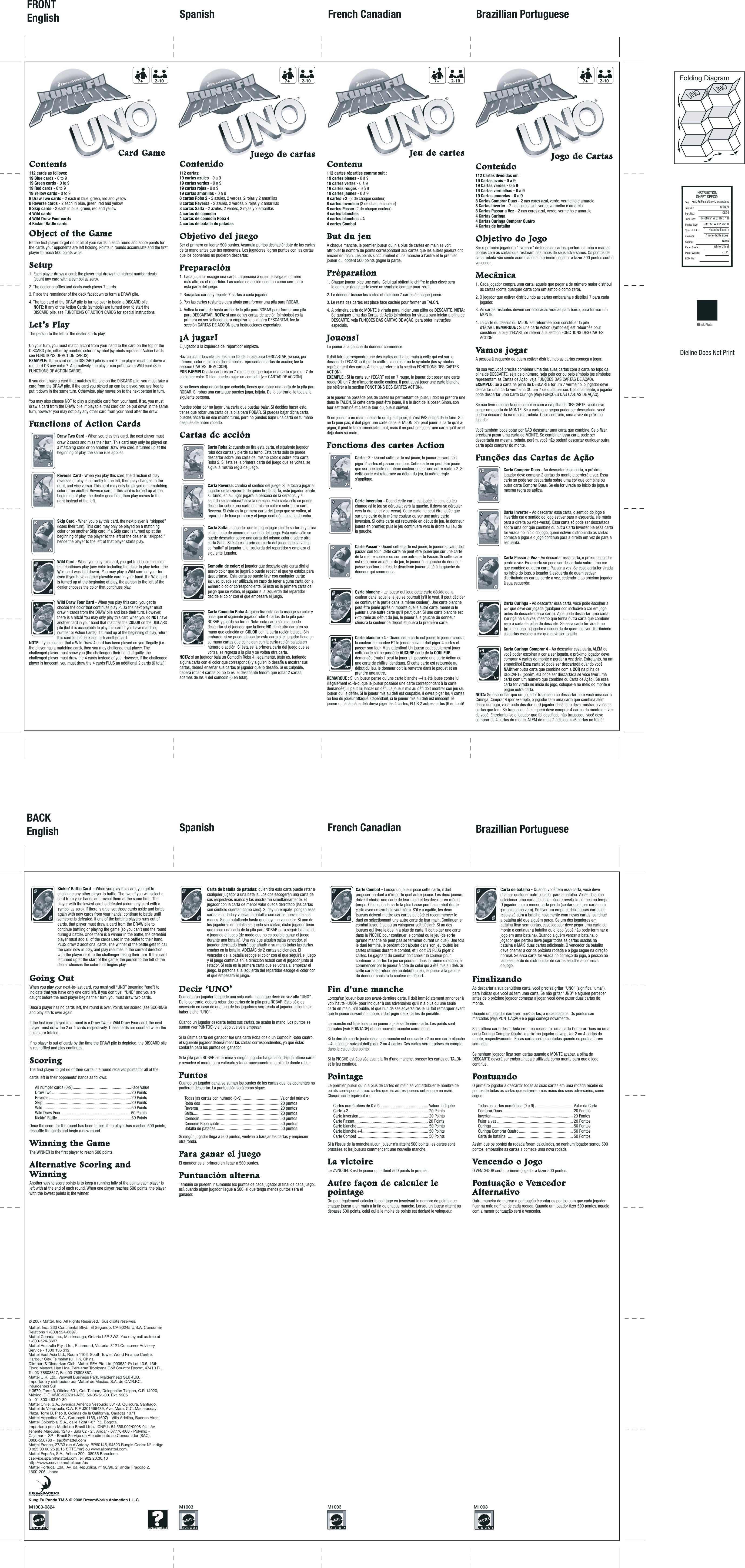 Fisher Price M1003 Instruction Sheet M100308244lkfuinstr