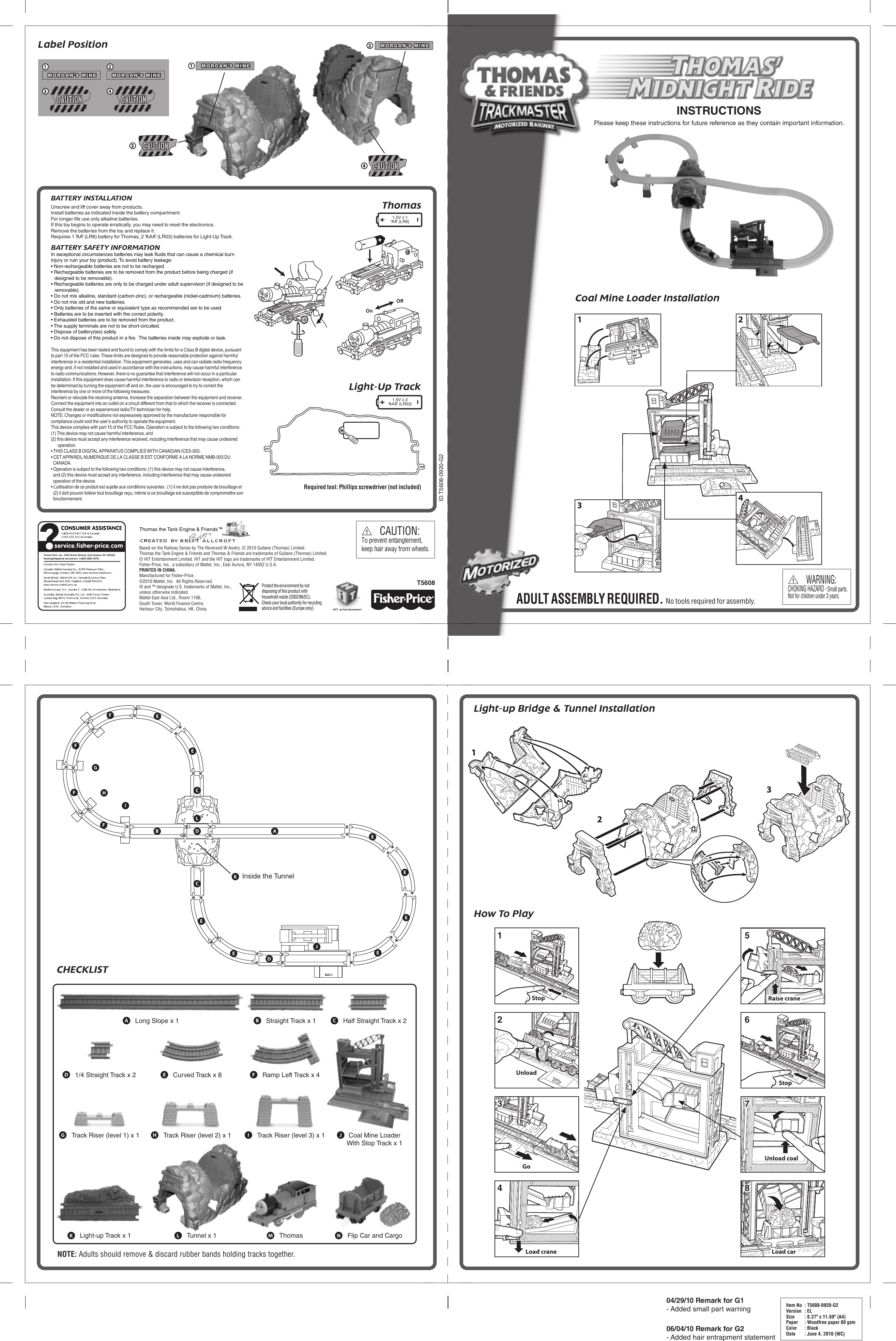 Page 1 of 1 - Fisher-Price Fisher-Price-T5608-Instruction-Sheet- T5608-0920-G2_A Fisher-price-t5608-instruction-sheet