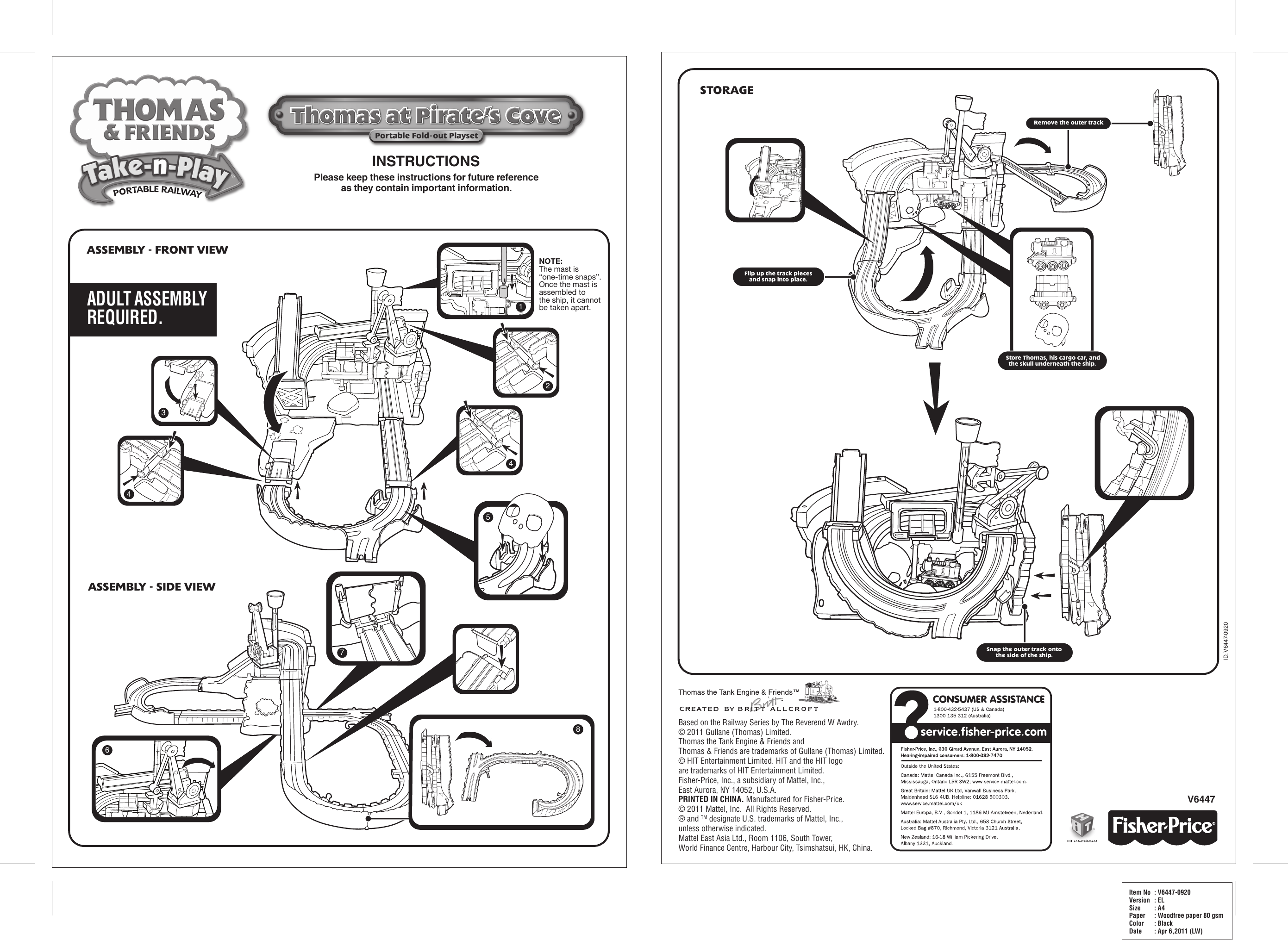 Fisher Price V6447 Instruction Sheet 0920_PQ