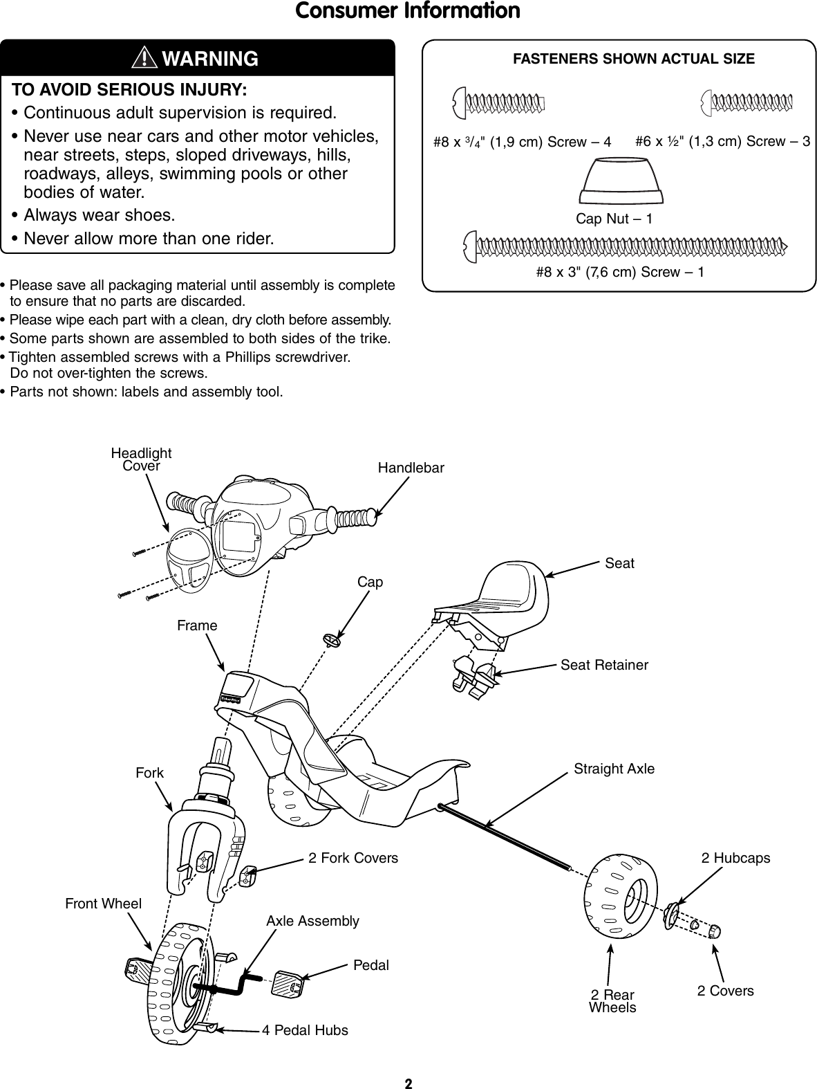 fisher price 3 in 1 trike instructions