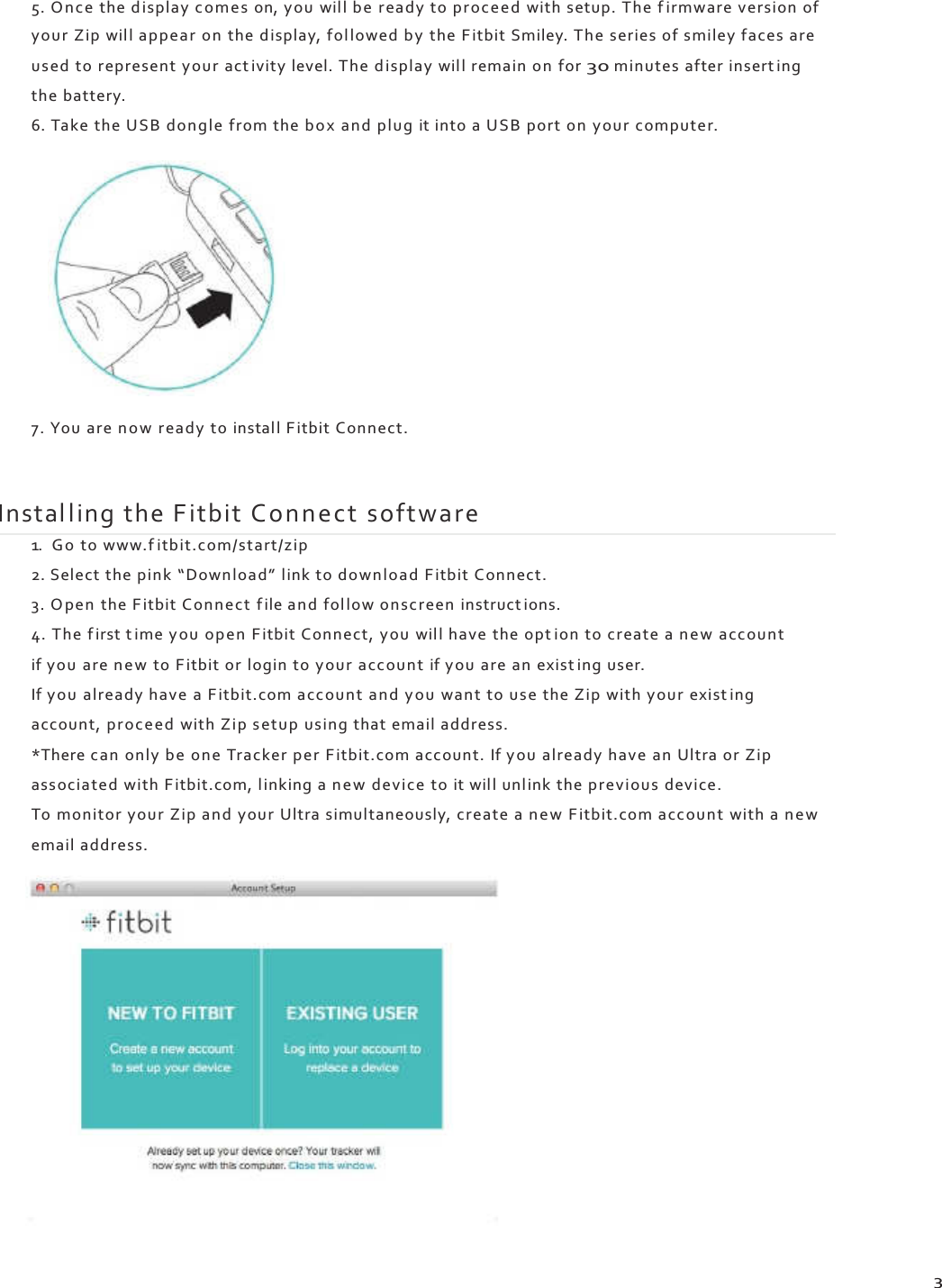 Fitbit FB150 Wireless Activity Tracker Dongle User Manual Zip Product