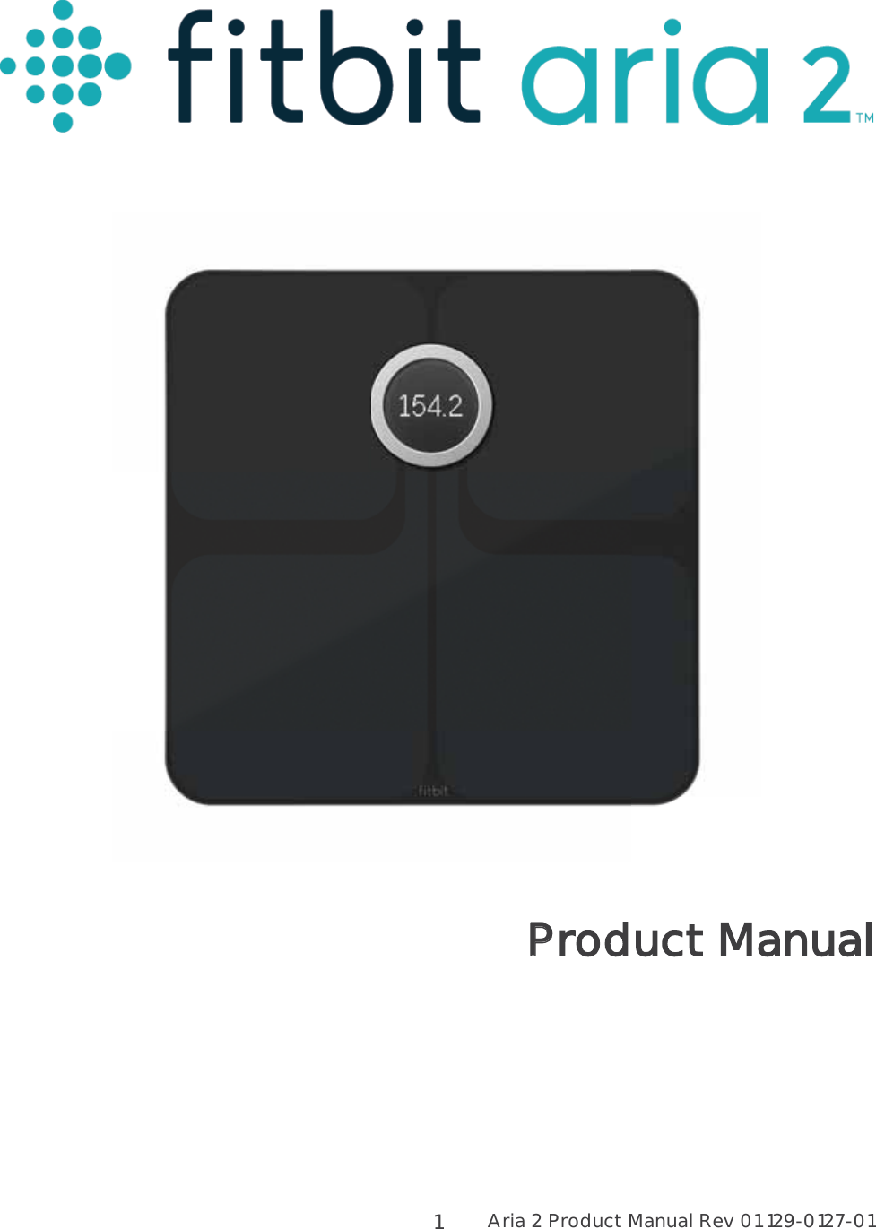Fitbit FB202 WIRELESS SCALE User Manual Aria 2 1 0x