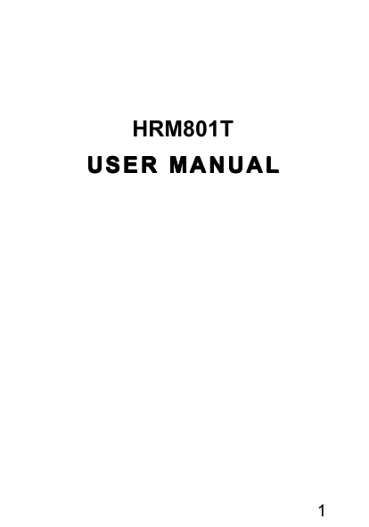 1HRM801TUSER USER USER USERMANUAL MANUAL MANUAL MANUAL