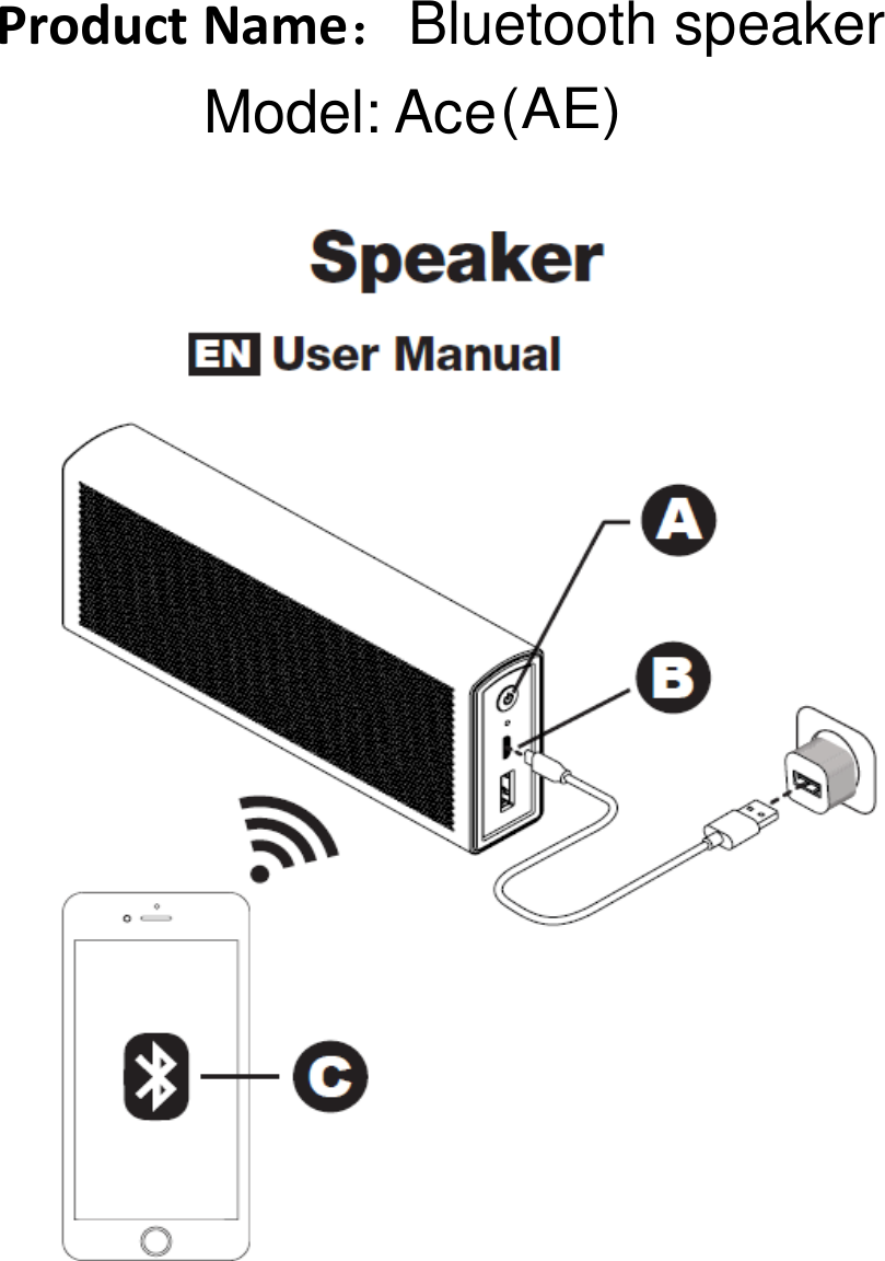 Ace()Product Name：Bluetooth speaker Model:     (AE)