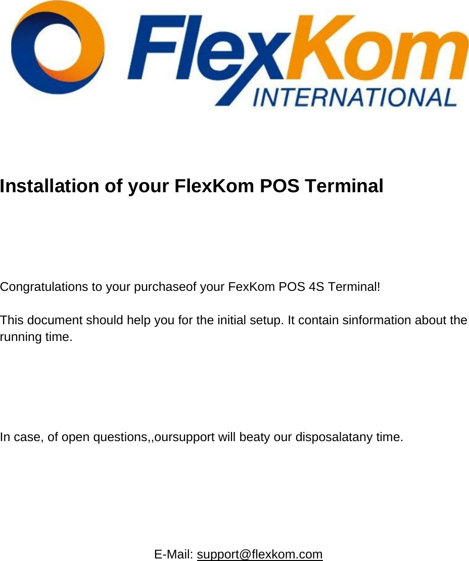 FlexKom Technology Asia FK POS4S Flexkom Pos User Manual FlexPOS Manual 