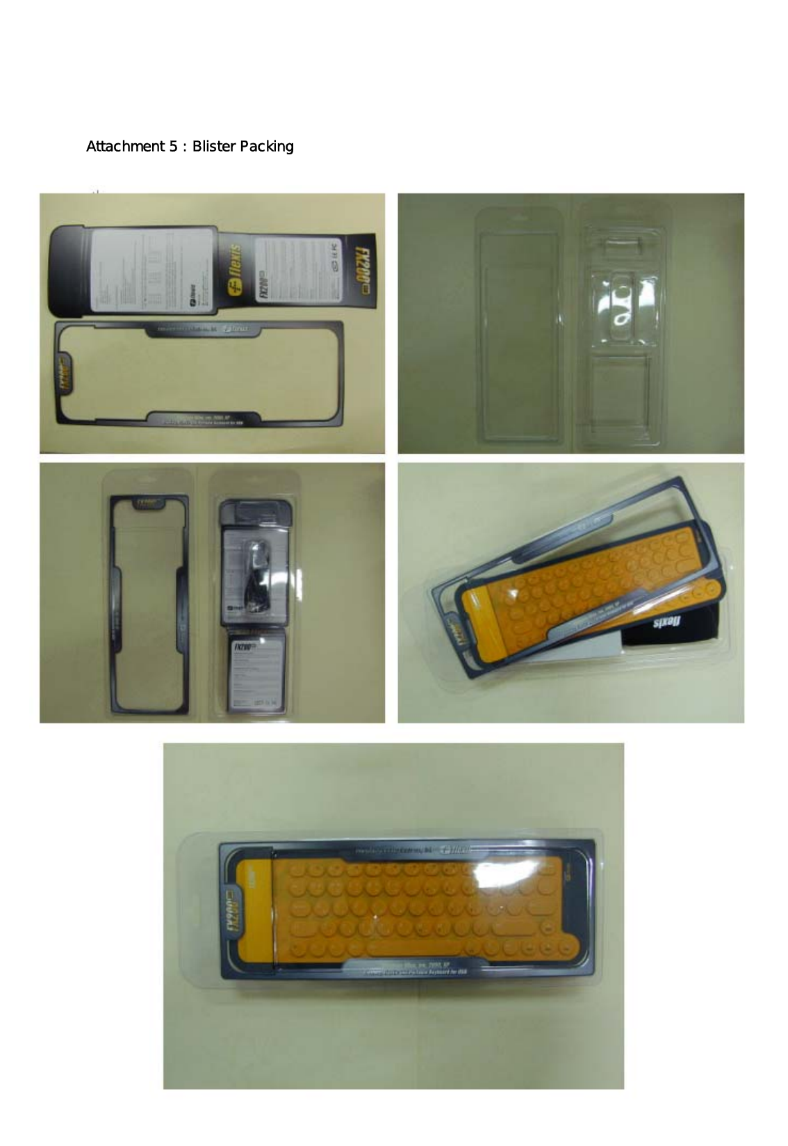  Attachment 5 : Blister Packing                                   