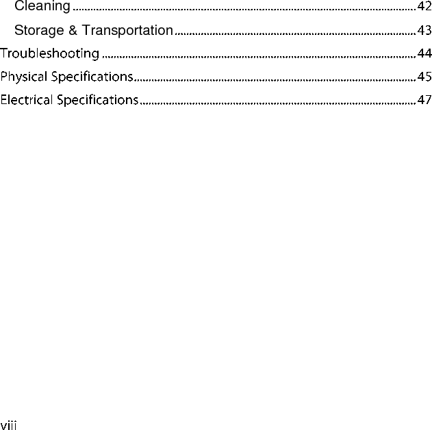 Cleaning  Storage &amp; Transportation     