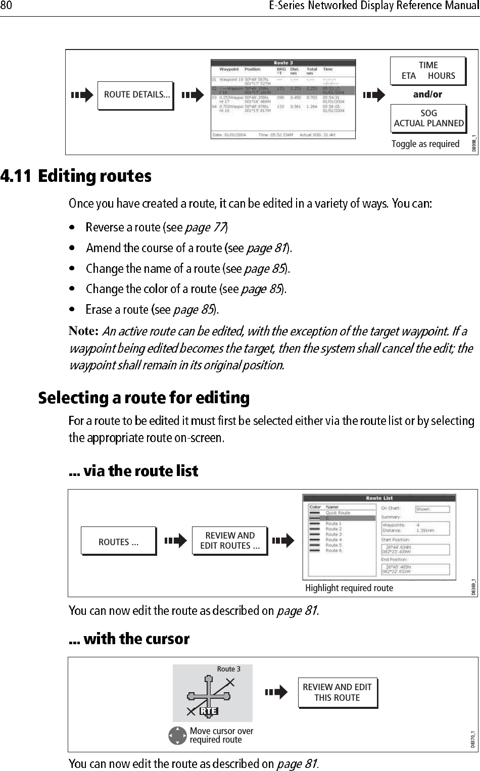             Note:                         D8998_1Toggle as requiredand/orROUTE DETAILS... TIMEETA     HOURSSOGACTUAL PLANNEDROUTES ... REVIEW ANDEDIT ROUTES ...Highlight required routeD8369_1D8370_1REVIEW AND EDITTHIS ROUTERoute 3Move cursor over required routeRTE