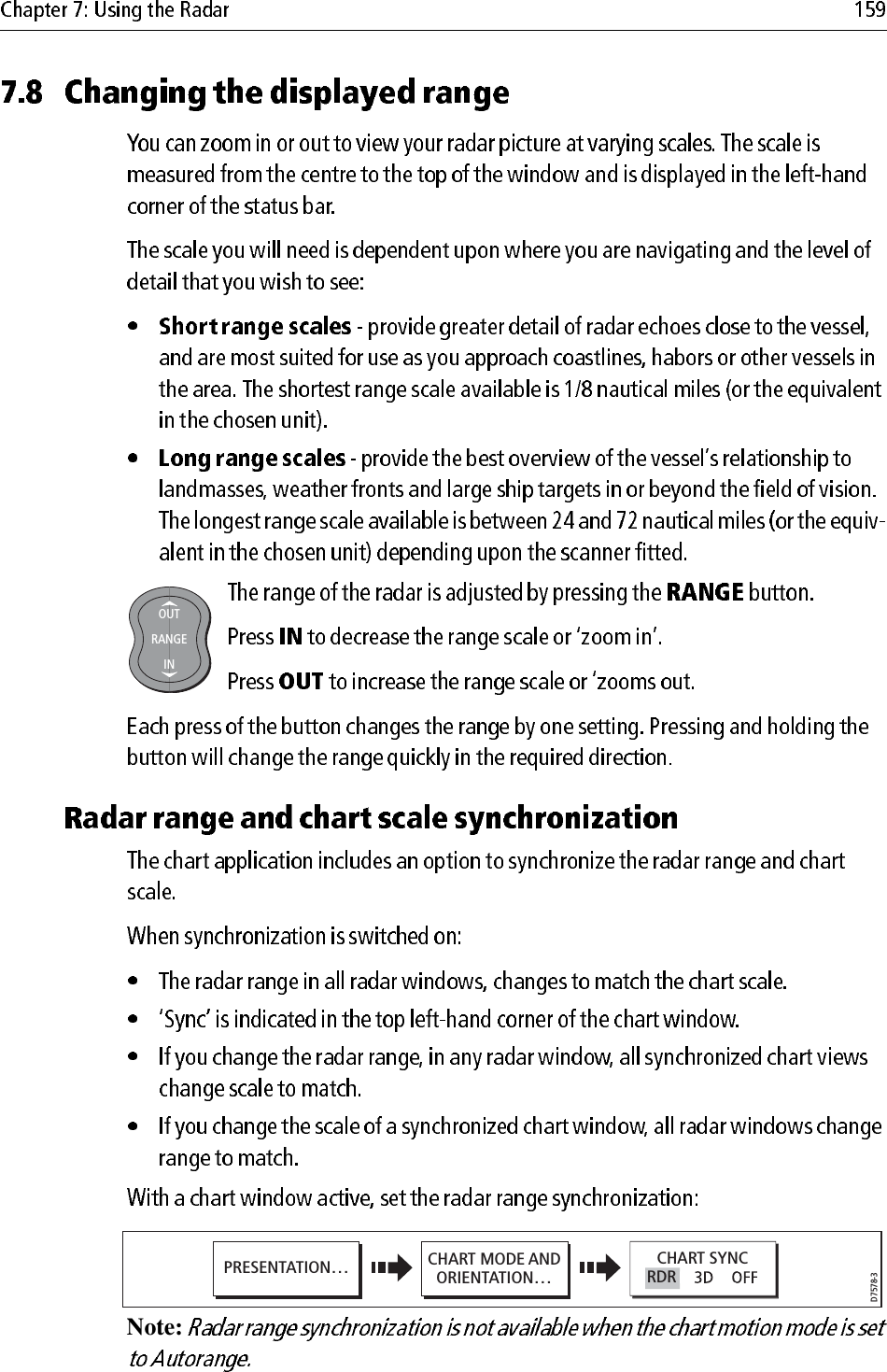             Note: D6585-2RANGEINOUTD7578-3CHART MODE ANDORIENTATION…CHART SYNCPRESENTATION… RDR