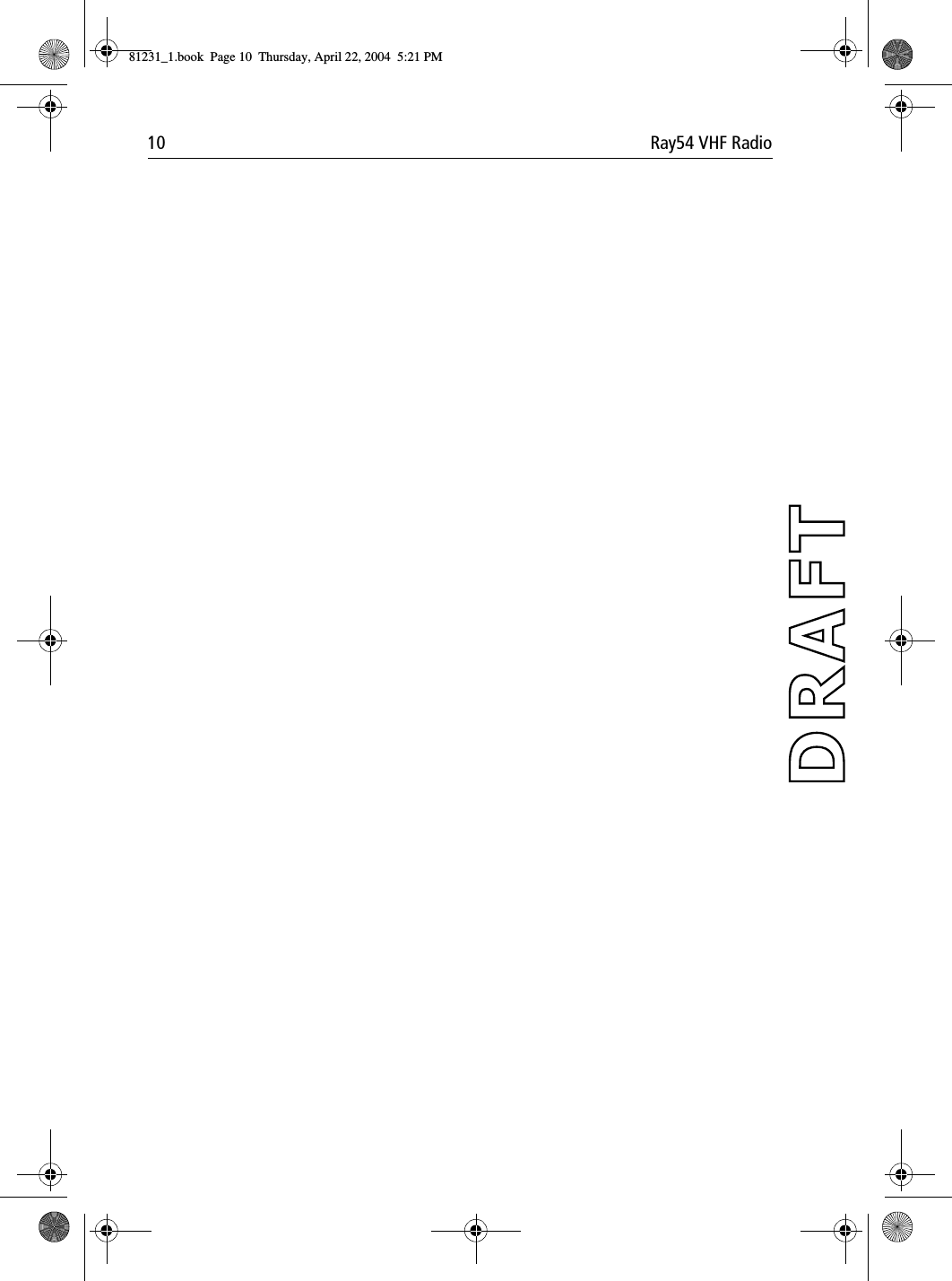 10 Ray54 VHF Radio81231_1.book  Page 10  Thursday, April 22, 2004  5:21 PM