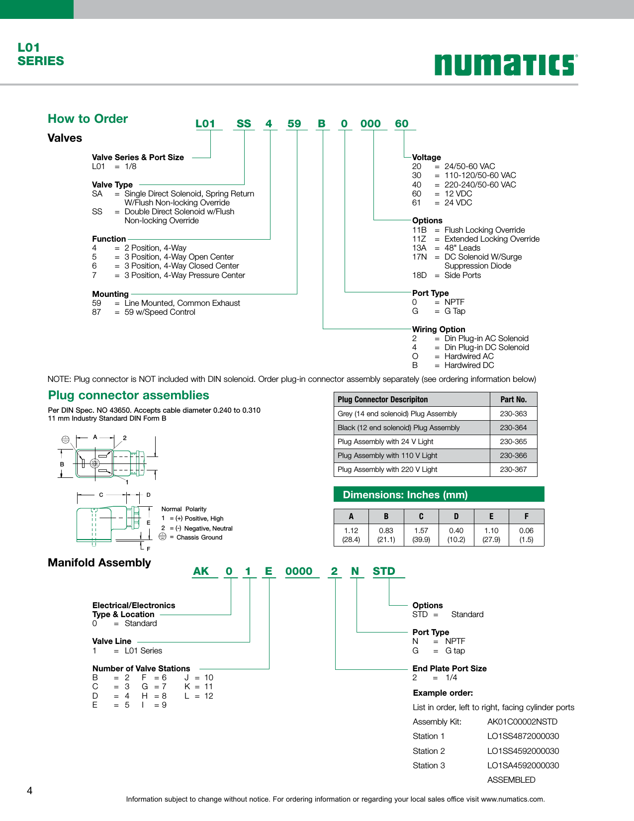 Page 4 of 10 - Flow Numatics L01 Series Solenoid Valve-1507232629 User Manual
