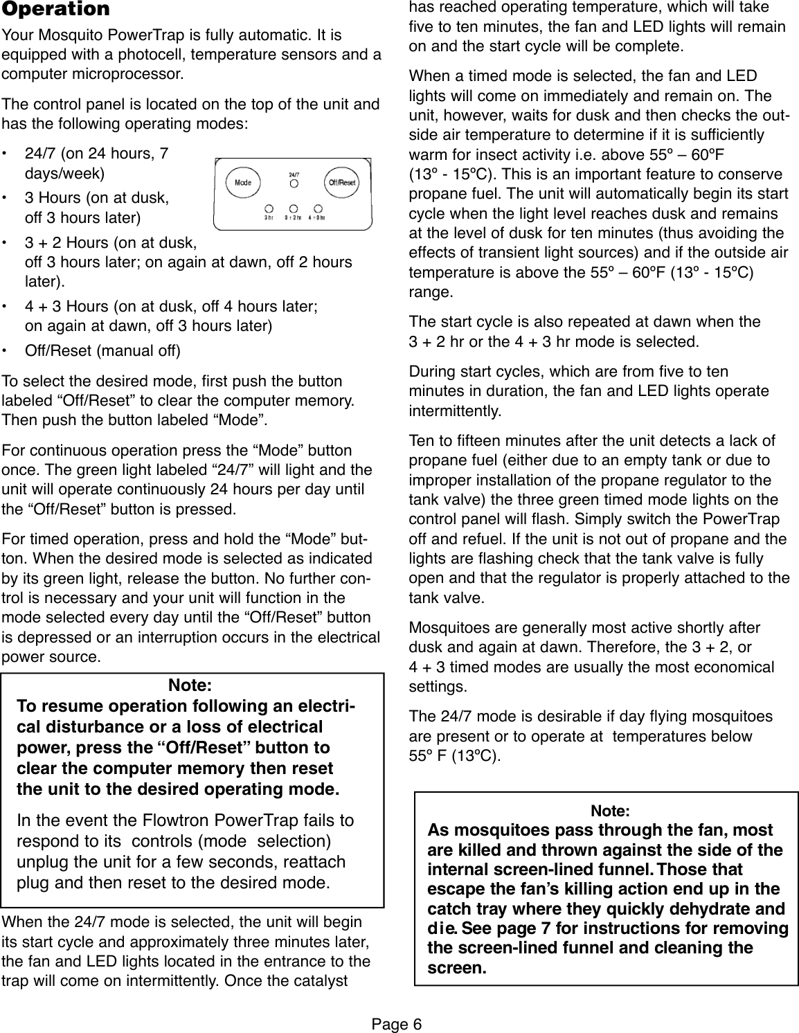 Page 6 of 8 - Flowtron-Outdoor-Products Flowtron-Outdoor-Products-Mosquito-Powertrap-Mt-200-Series-Users-Manual- Generic PowerTrap Owner's Manual  Flowtron-outdoor-products-mosquito-powertrap-mt-200-series-users-manual