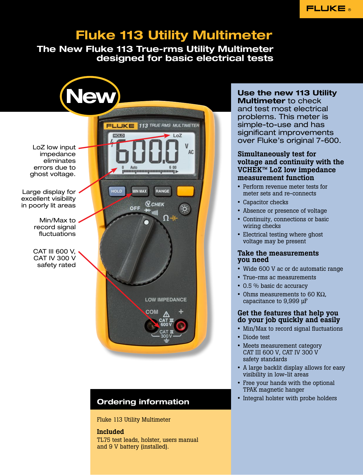 Page 1 of 2 - Fluke Fluke-113-Brochure-  Fluke-113-brochure